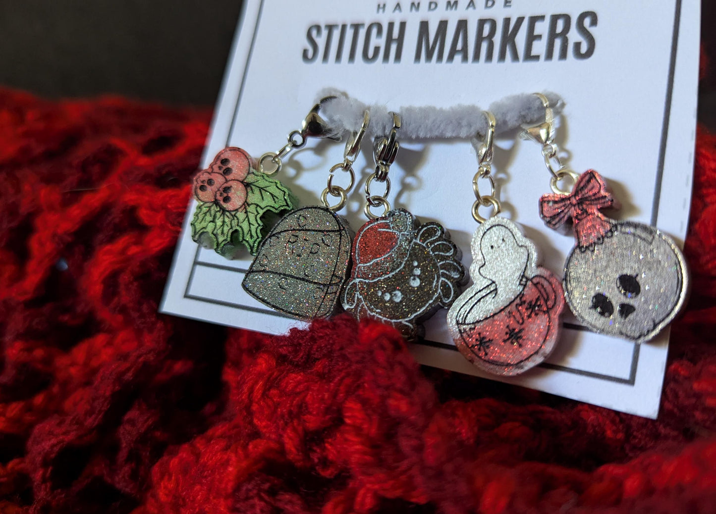Creepy Christmas Stitch Markers