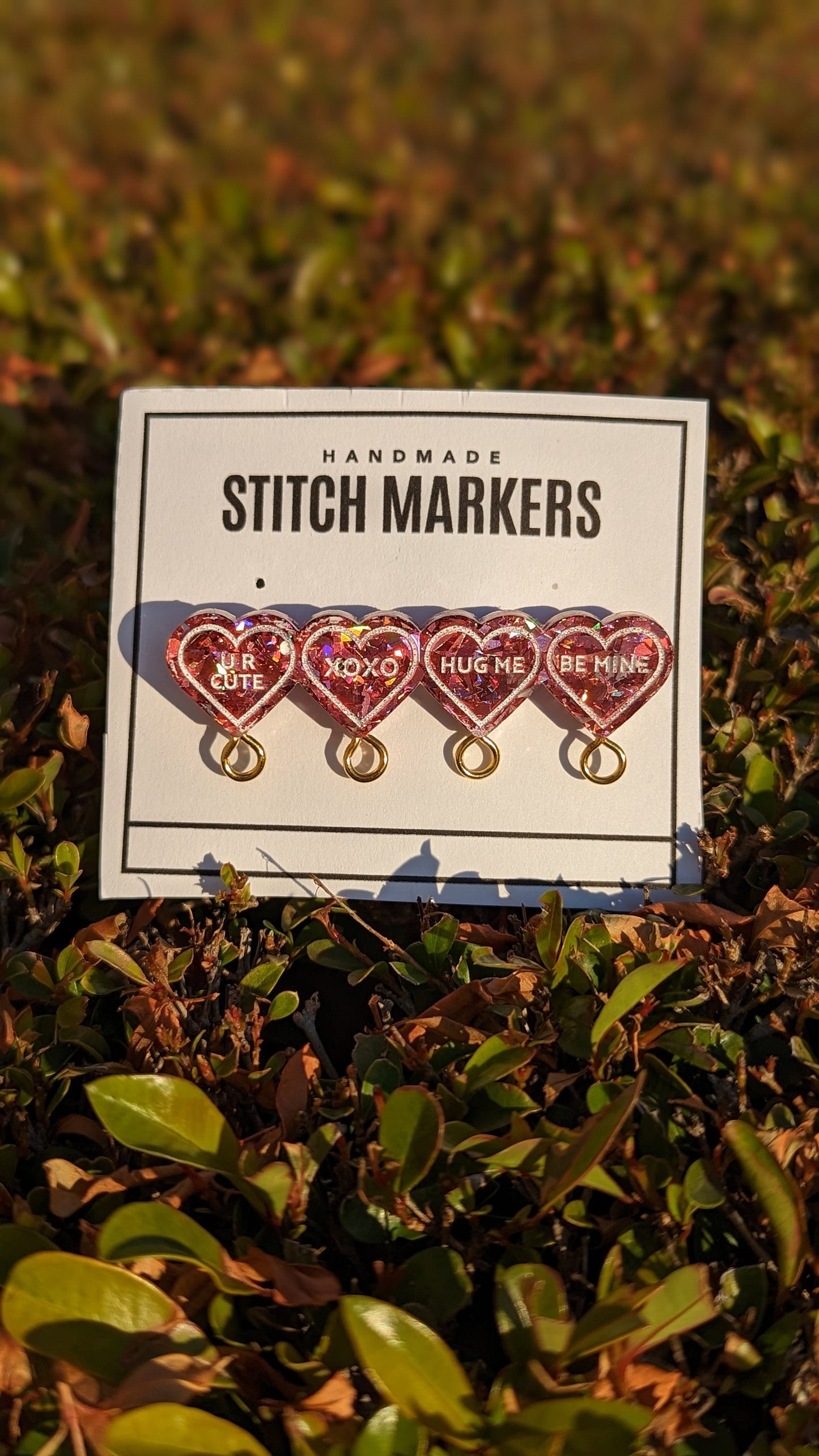 Hearts Stitch Marker Pin
