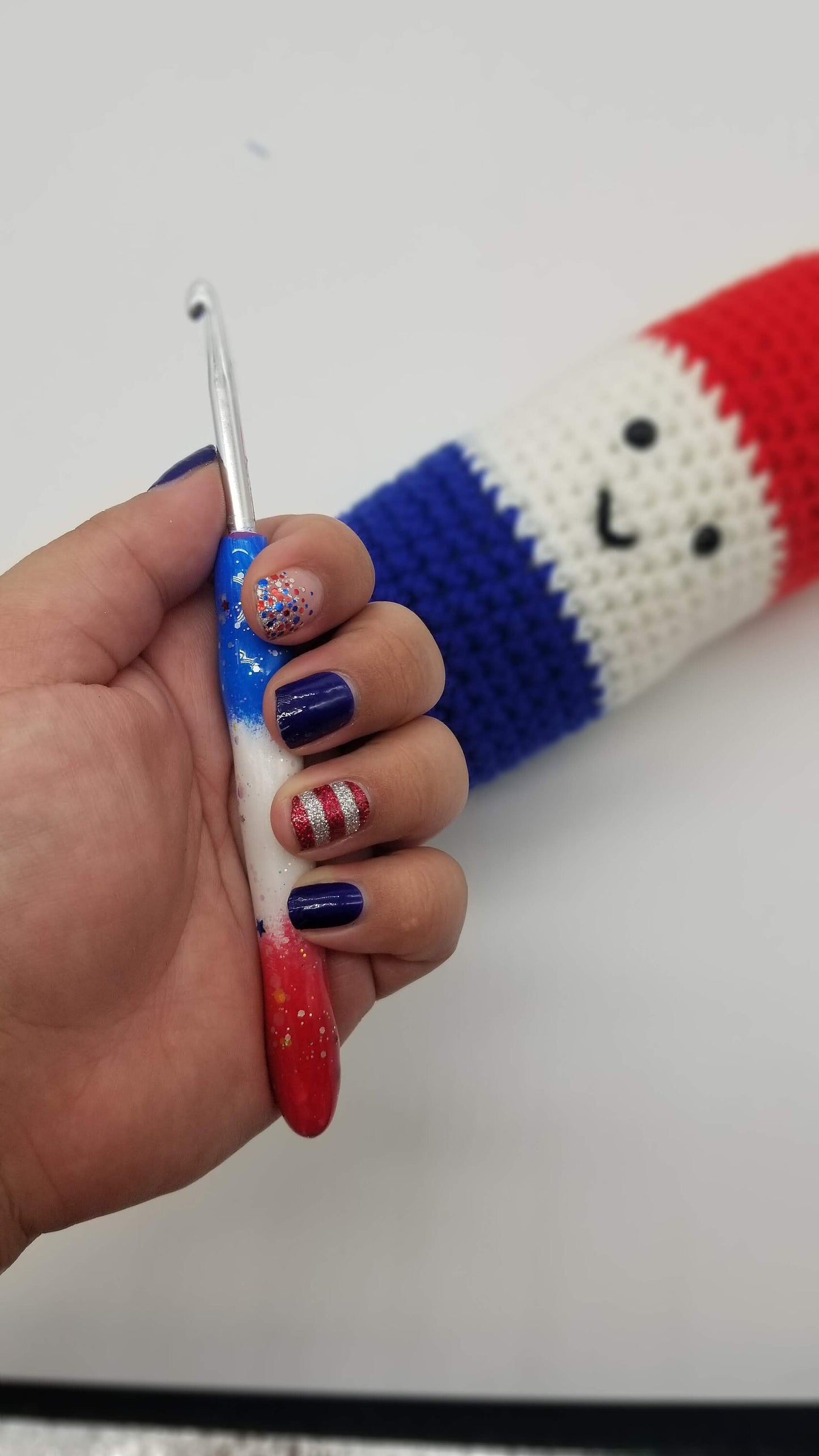 Patriotic crochet hook