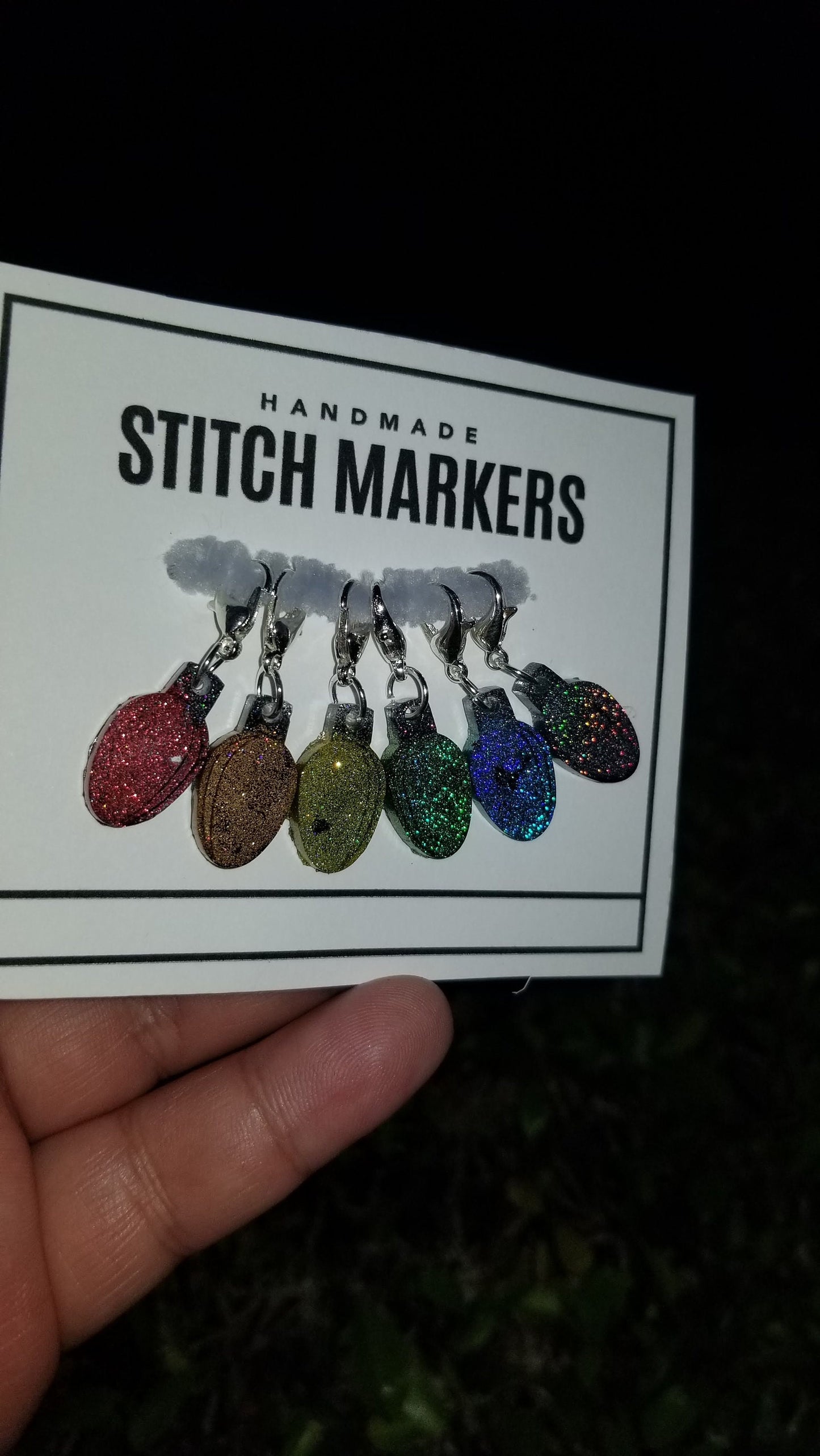 Christmas Lights Stitch Markers