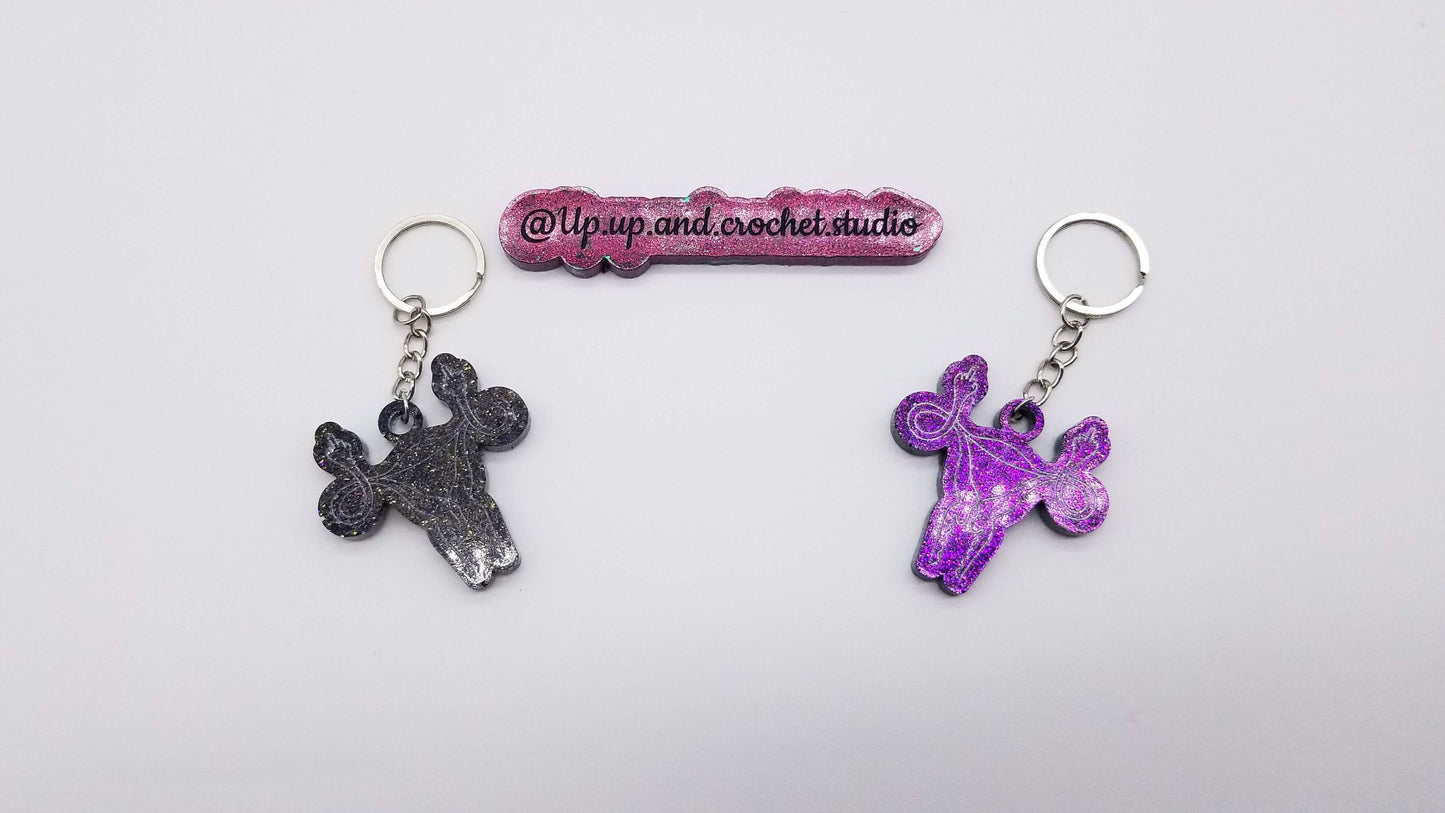 Glitter Uterus Keychain