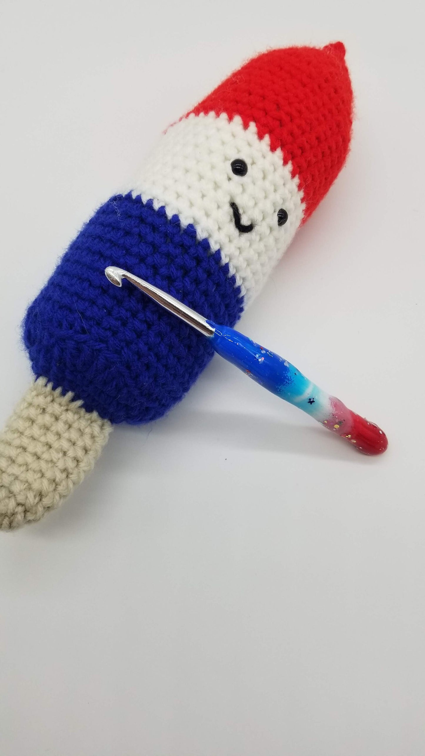 Patriotic crochet hook