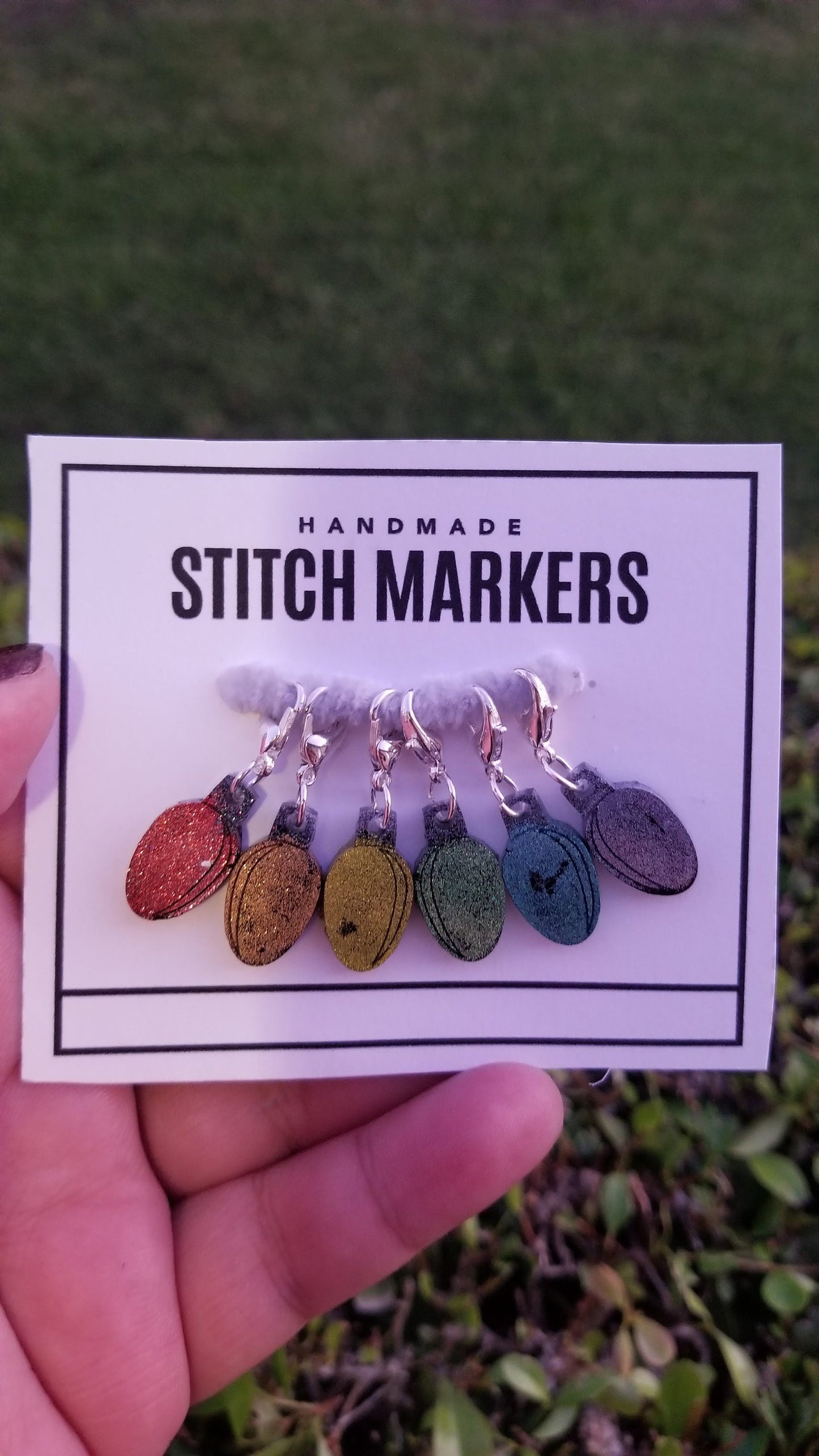 Christmas Lights Stitch Markers