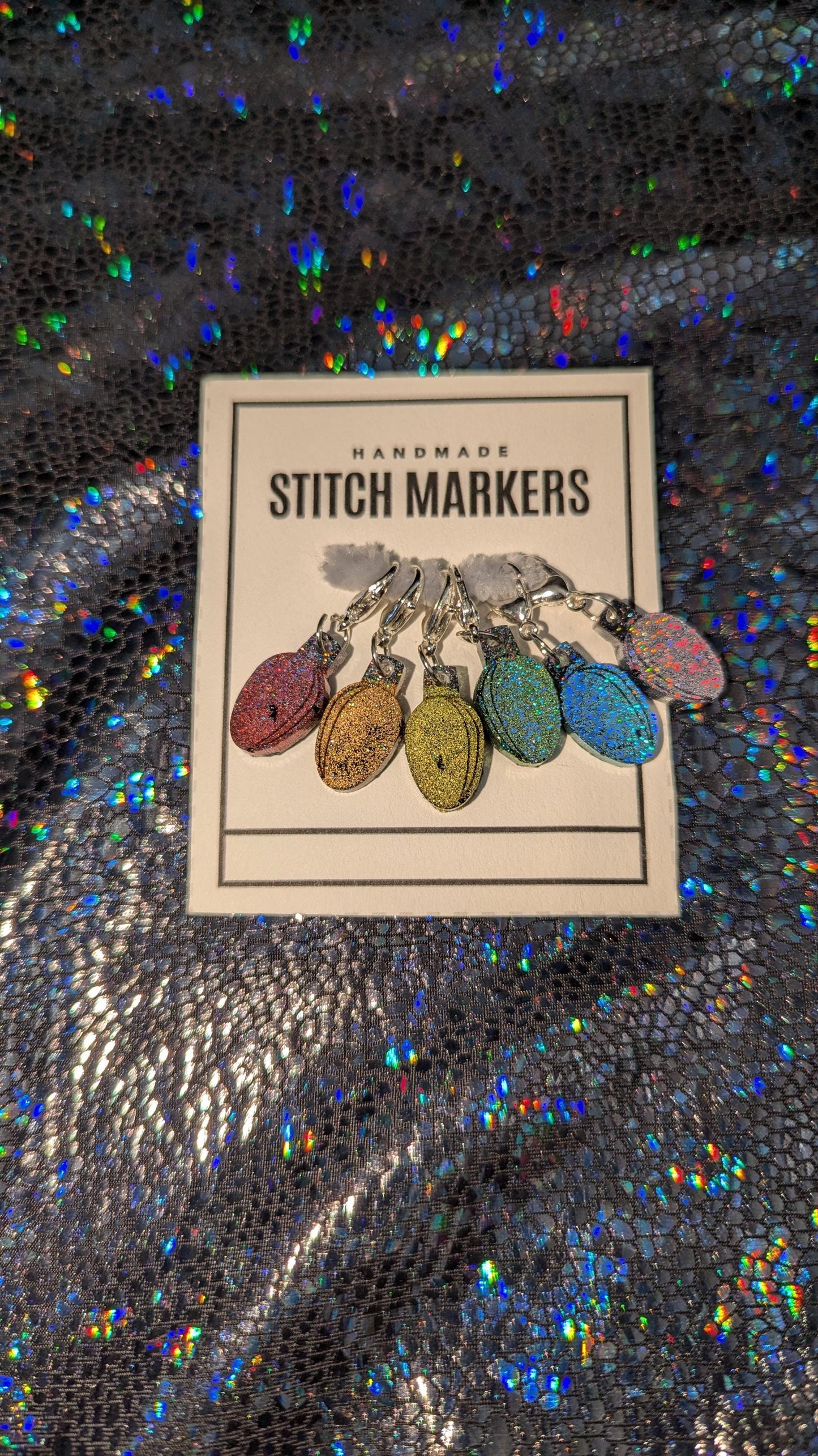Christmas Lights Stitch Markers