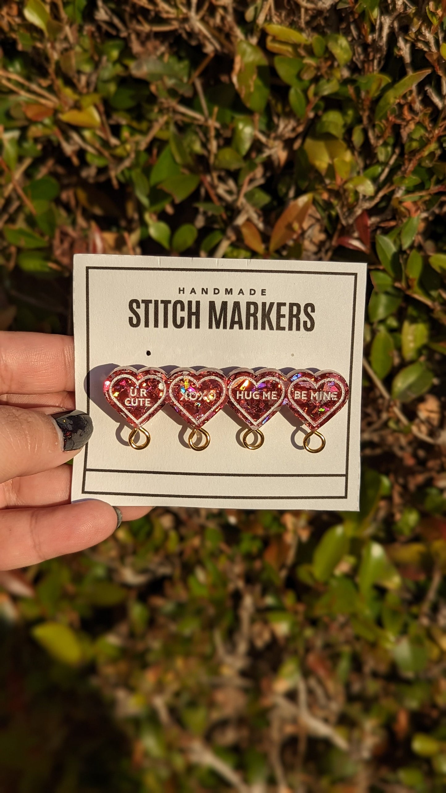 Hearts Stitch Marker Pin