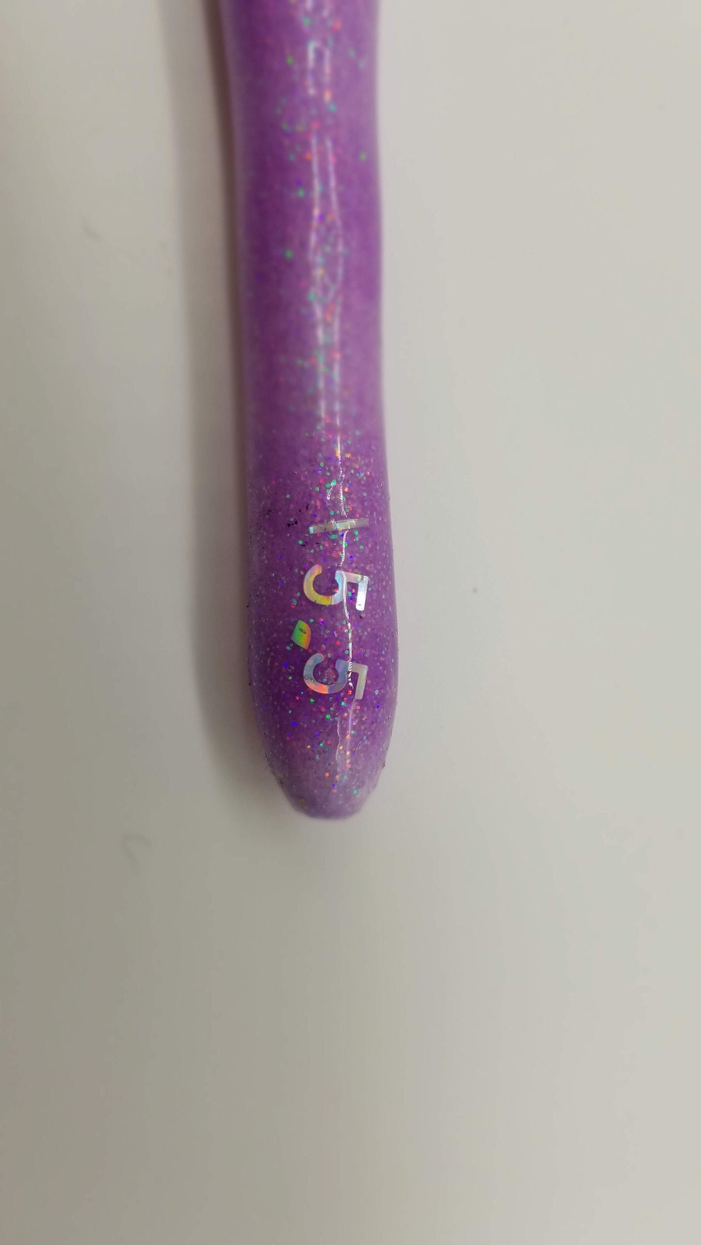 Purple to Turquoise Color Changing Glitter Crochet Hook
