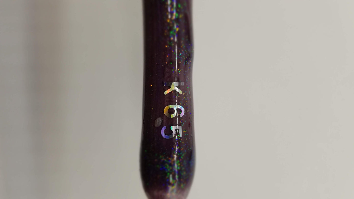 Black to Pink Color Changing Glitter Crochet Hook