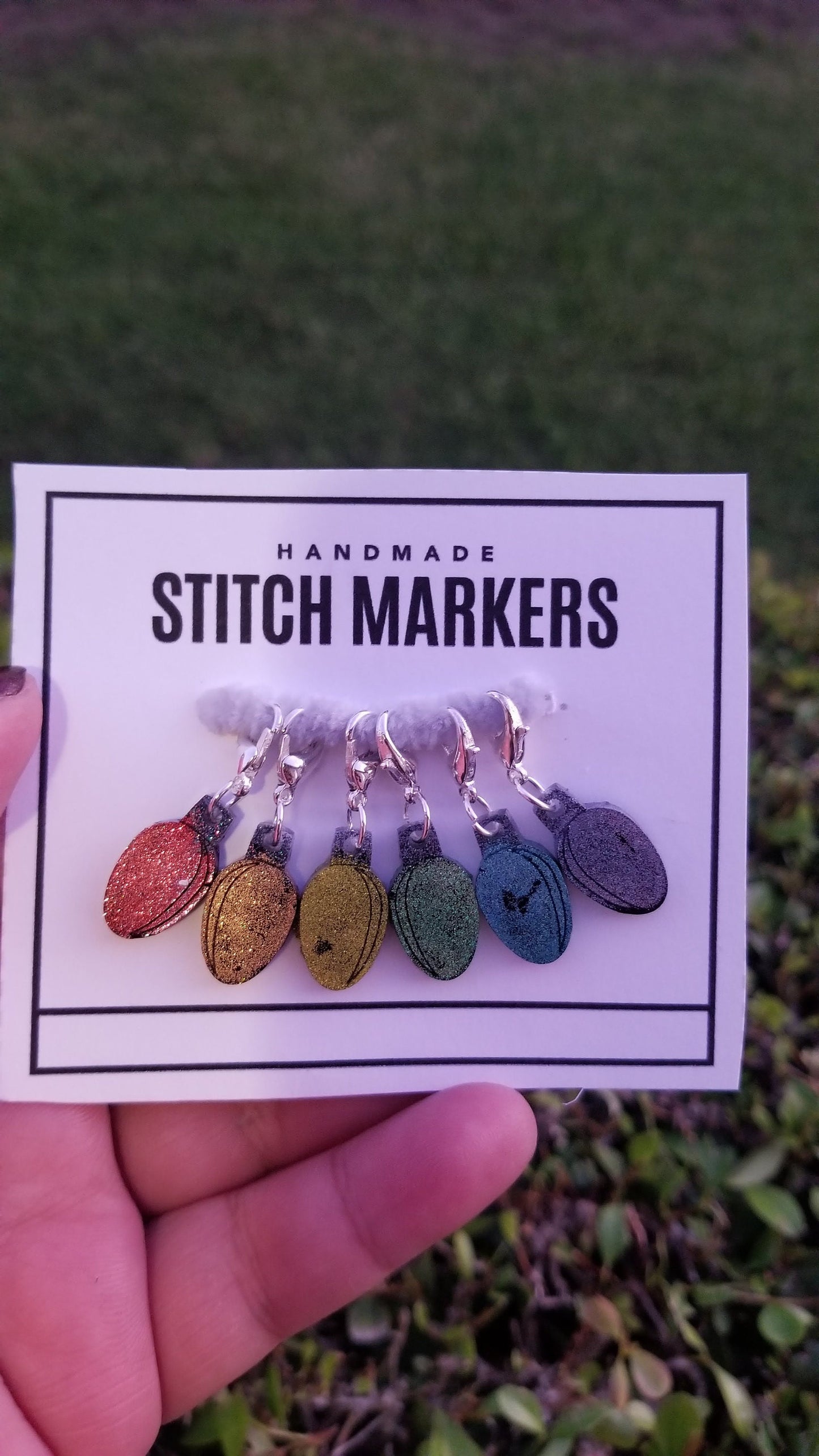 Christmas Lights Stitch Markers