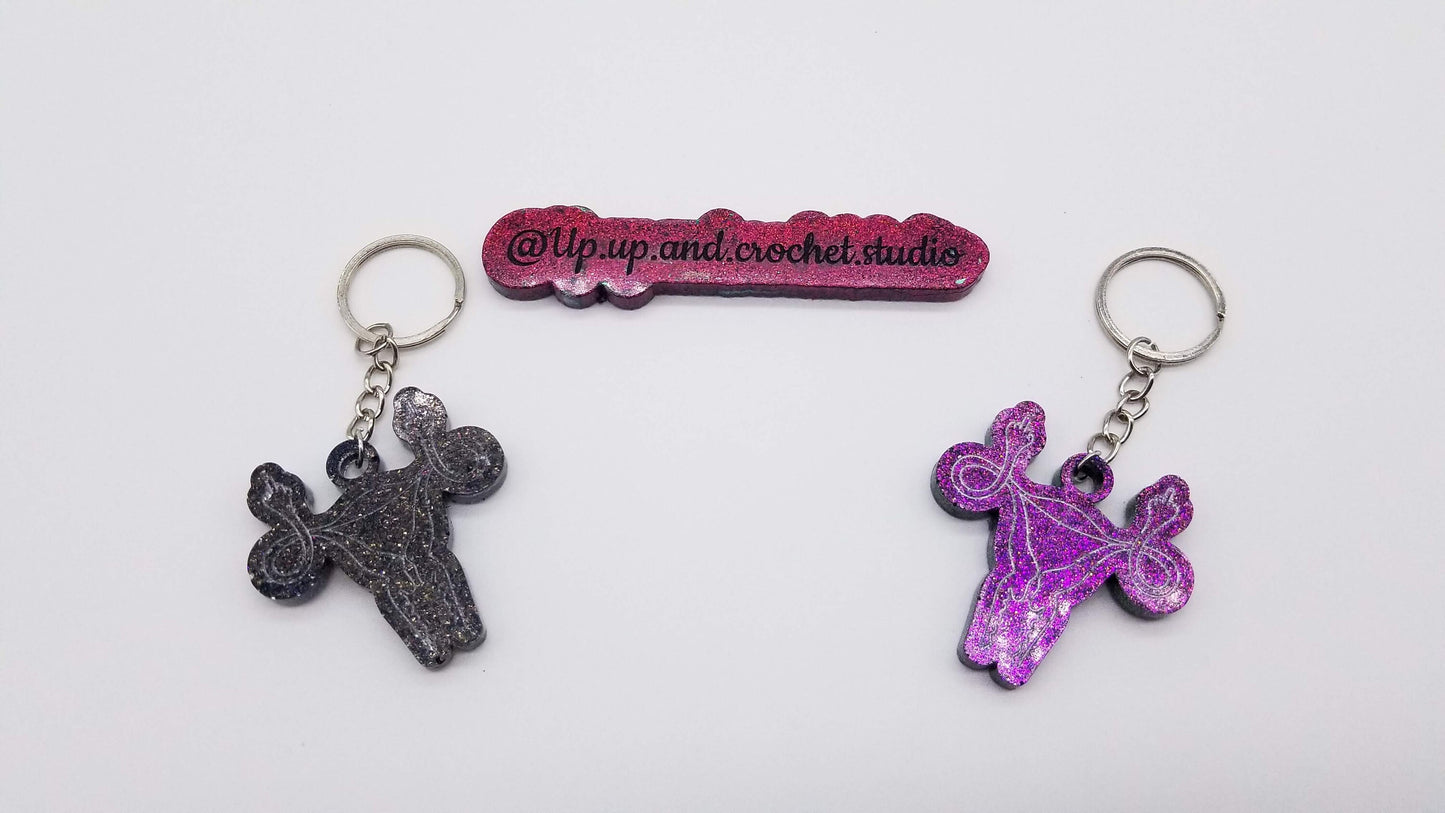 Glitter Uterus Keychain