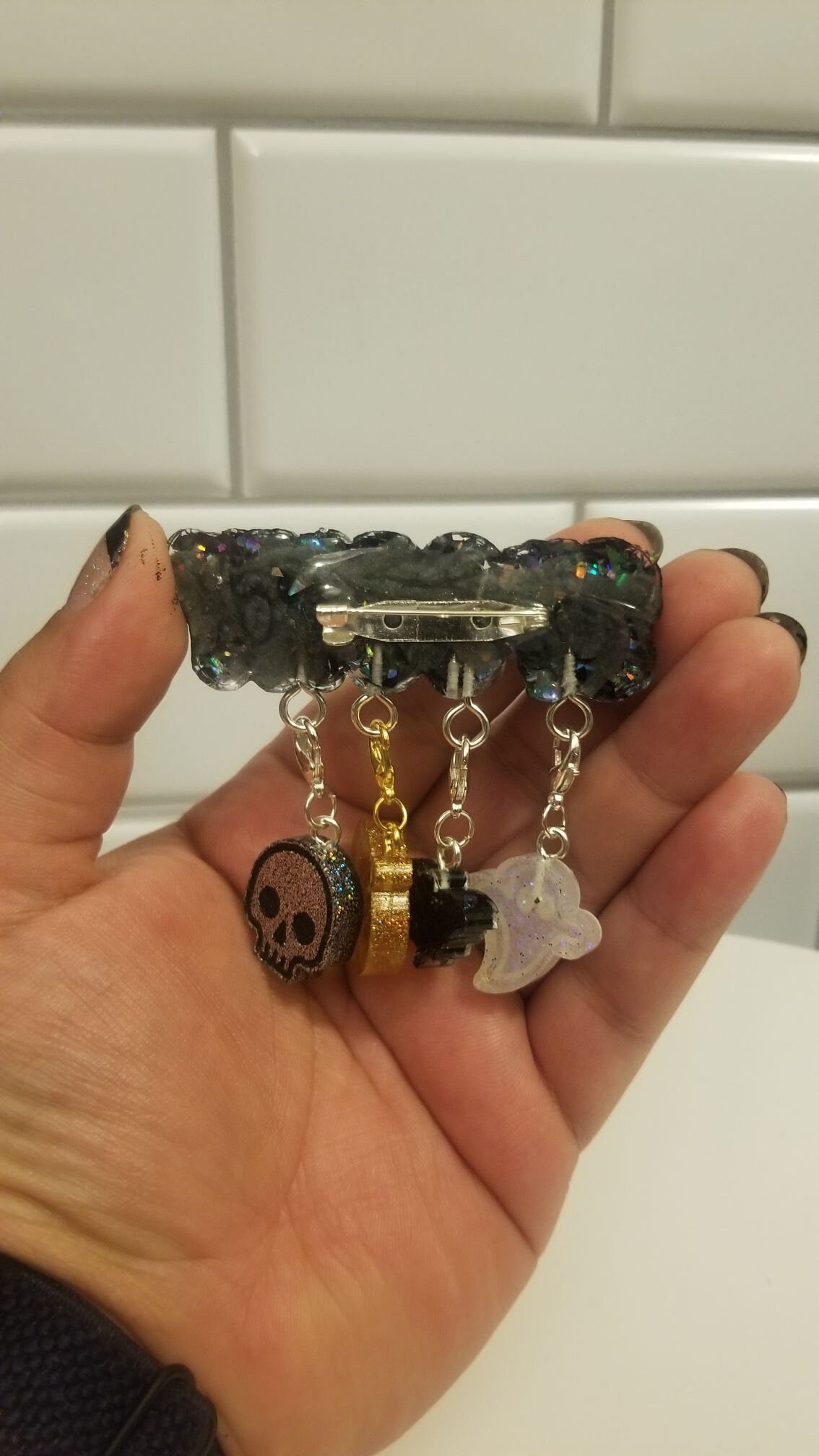 Spooky Ghoul Horror Stitch Marker Pin