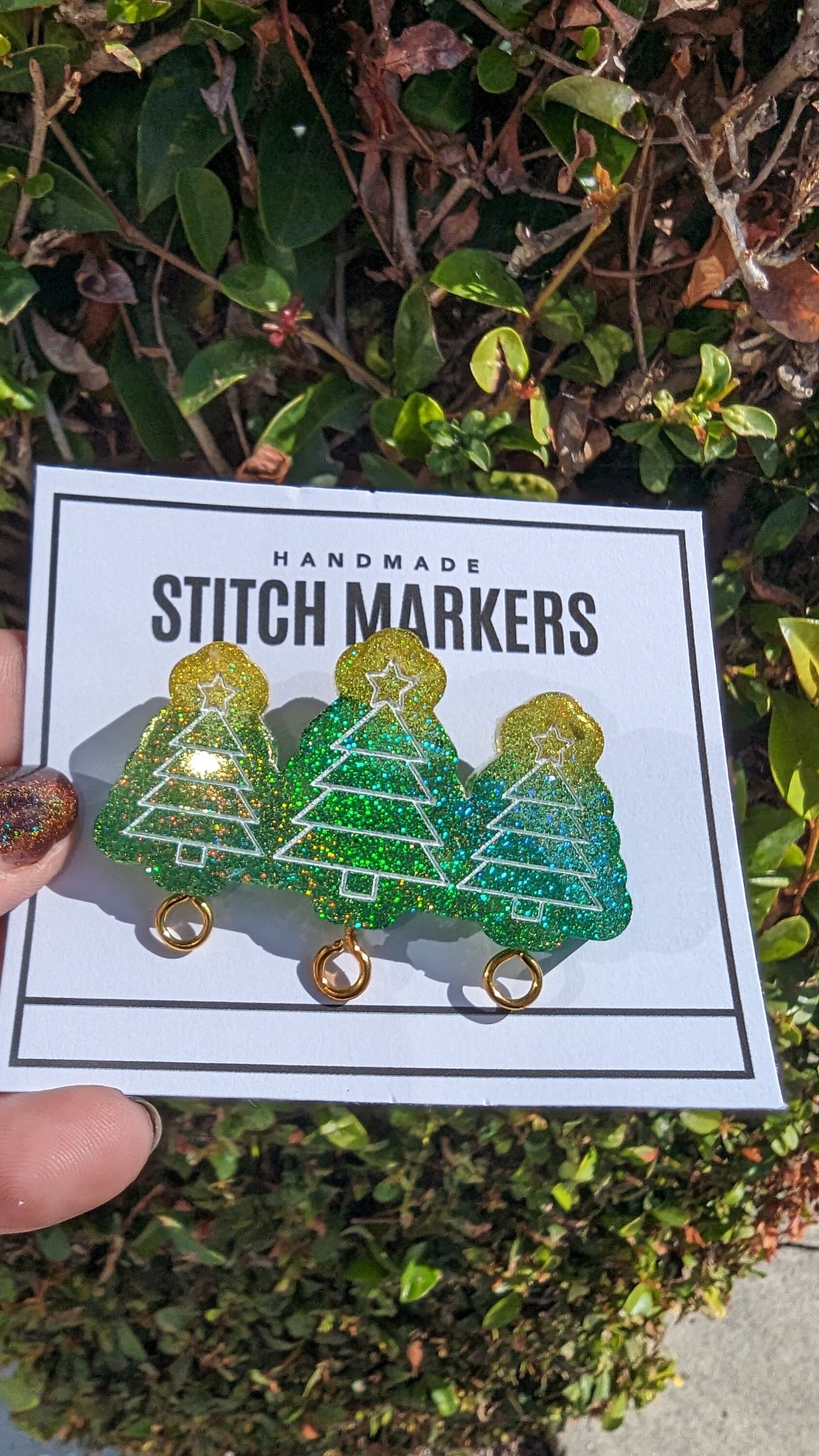 Winter Stitch Marker Pin