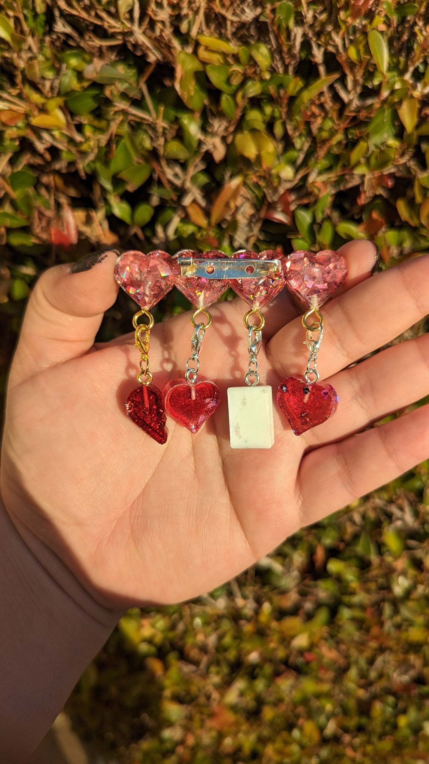 Hearts Stitch Marker Pin