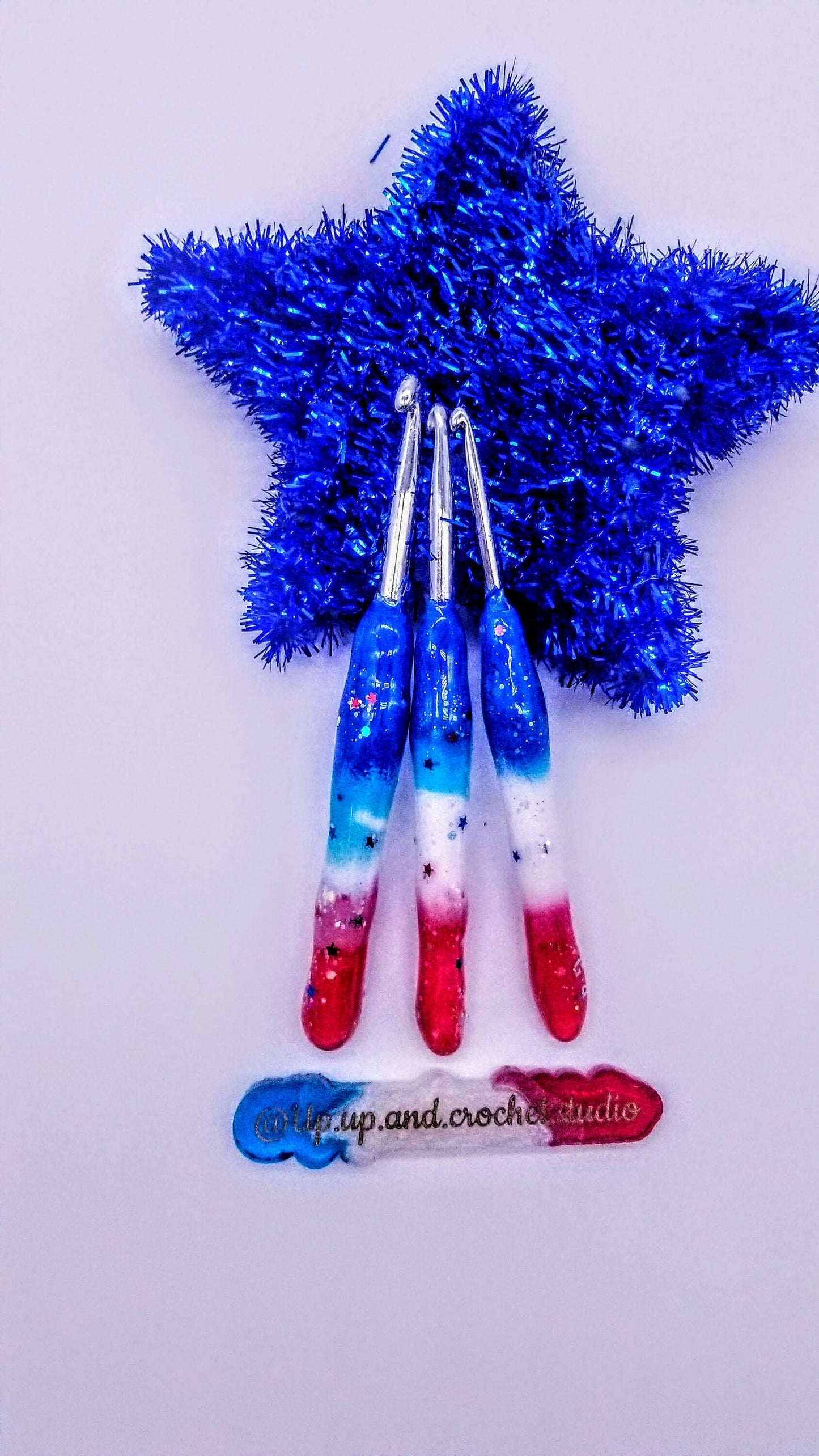 Patriotic crochet hook