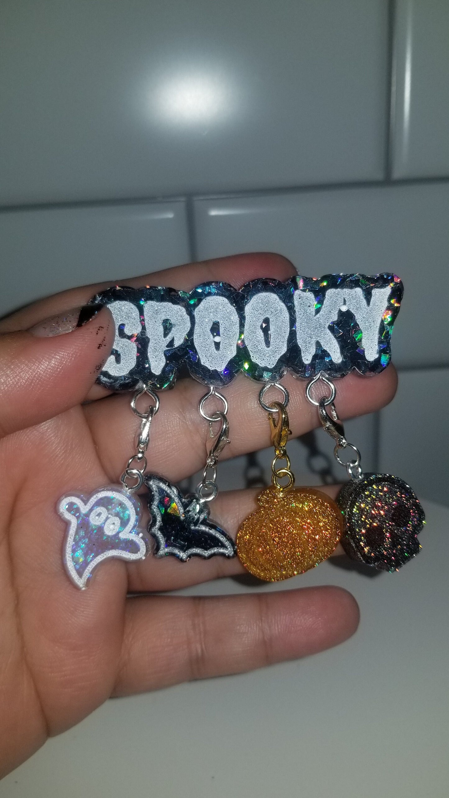 Spooky Ghoul Horror Stitch Marker Pin