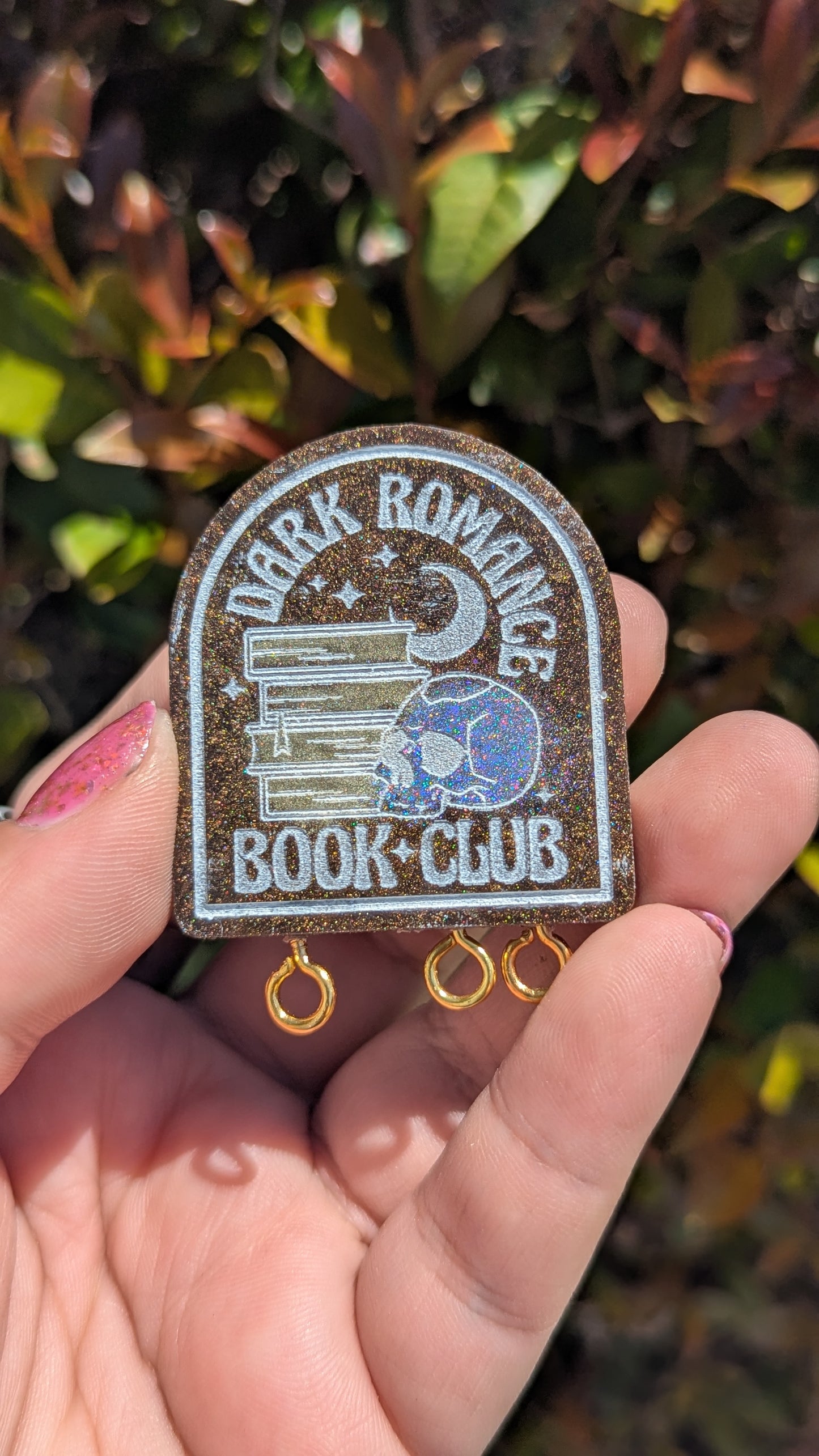 Dark Romance Book Club Stitch Marker Pin