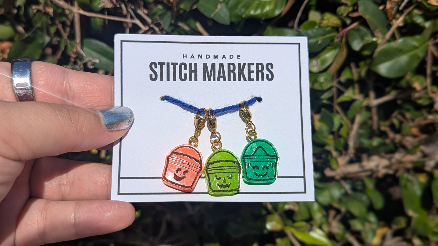 Boo Bucket Glow in the Dark Stitch Markers