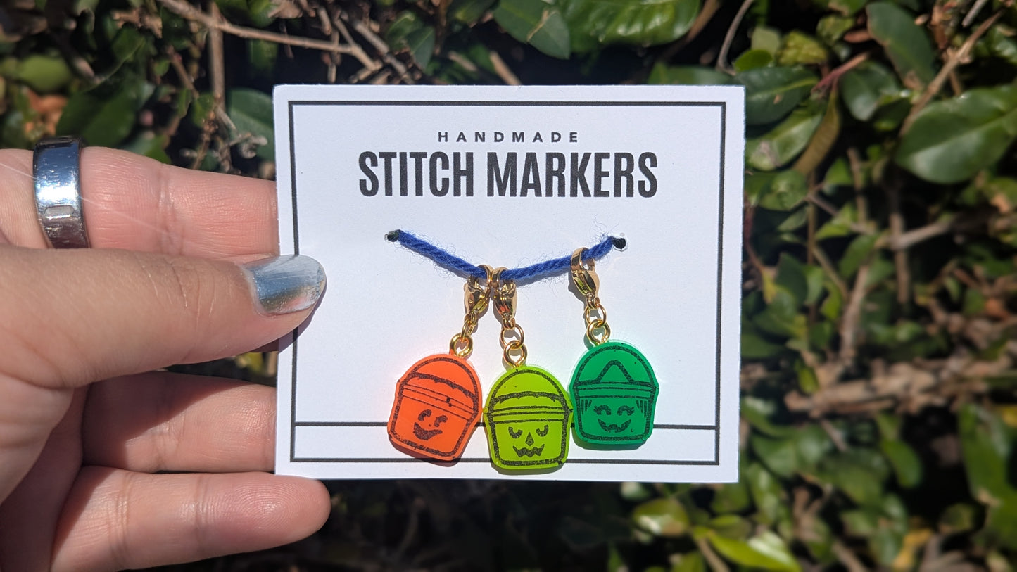 Boo Bucket Glow in the Dark Stitch Markers