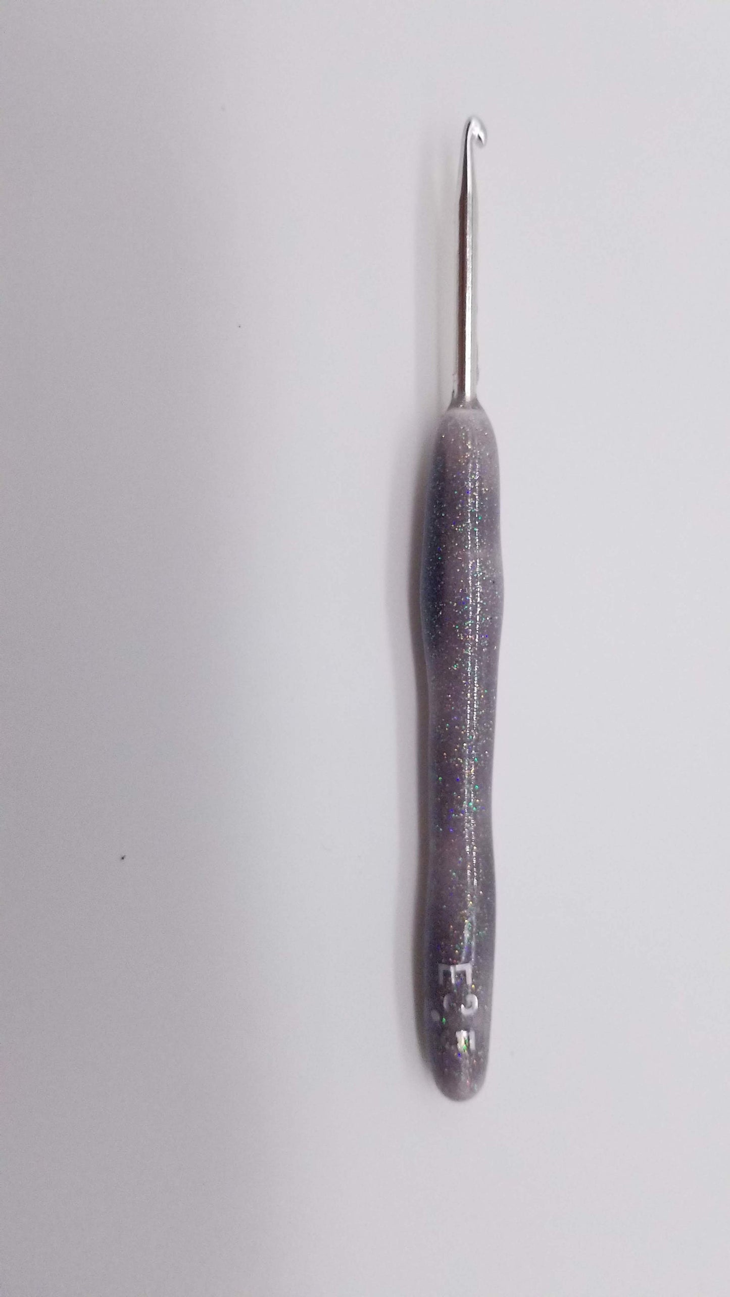 Black to Turquoise Color Changing Glitter Crochet Hook