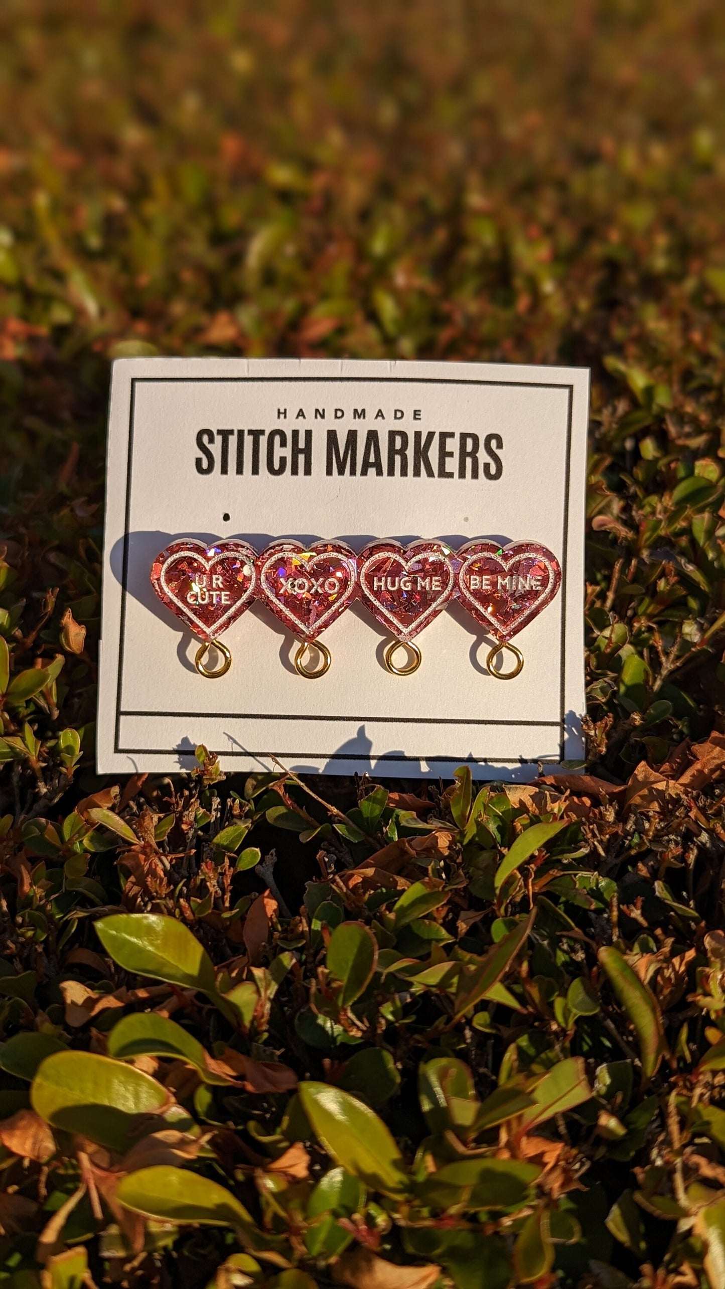 Hearts Stitch Marker Pin