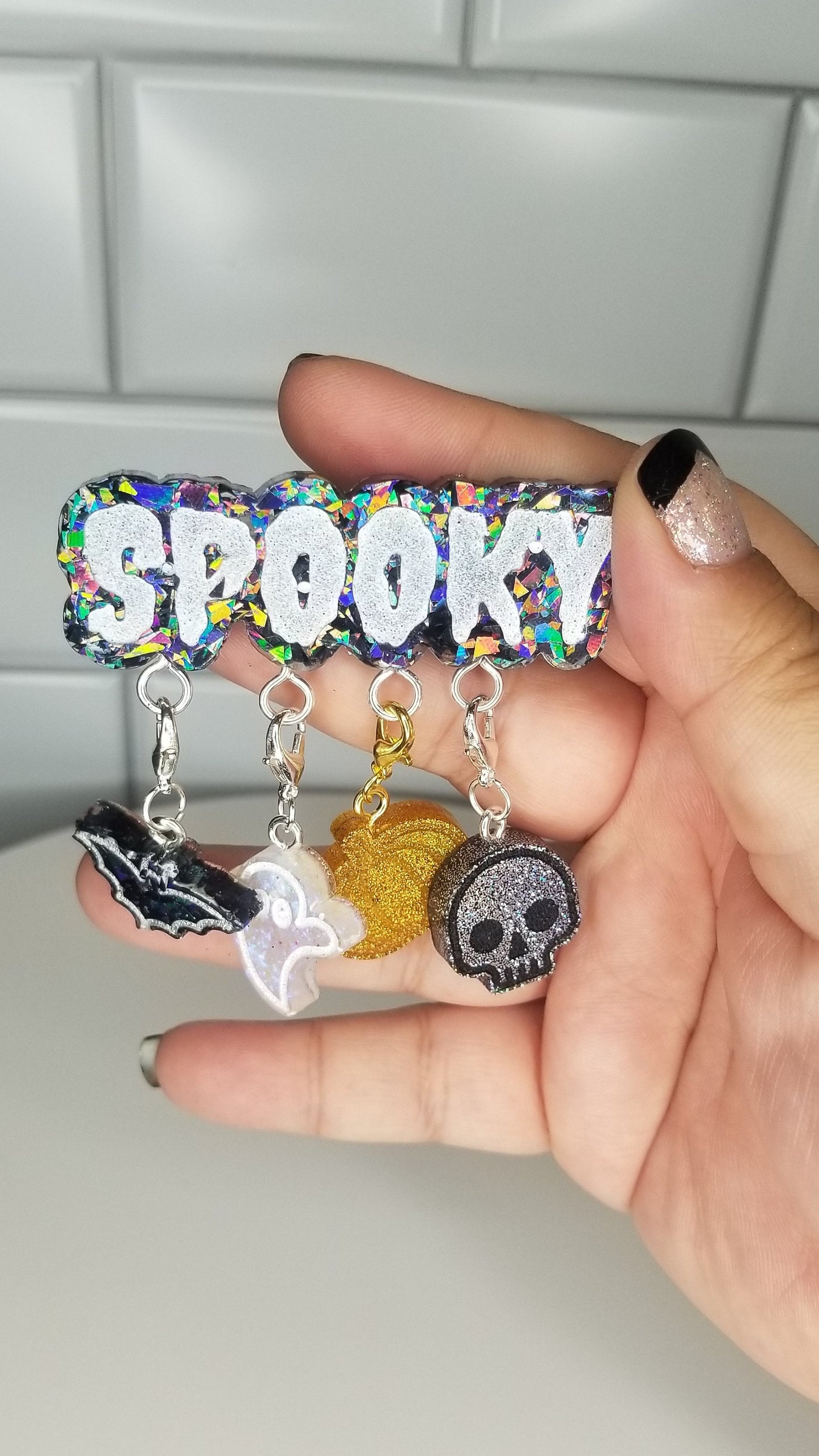 Spooky Ghoul Horror Stitch Marker Pin