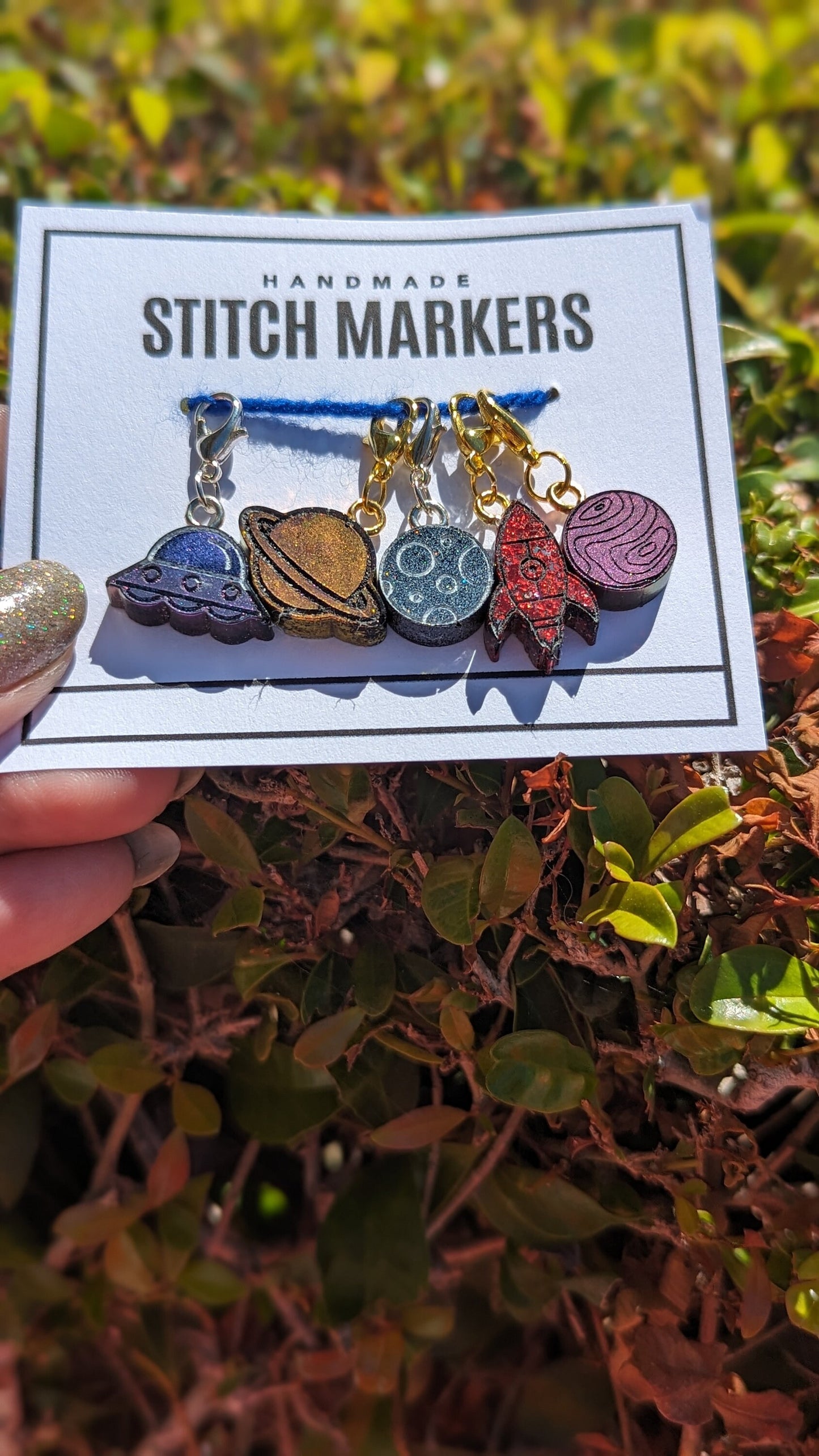 Outer Space Stitch Markers