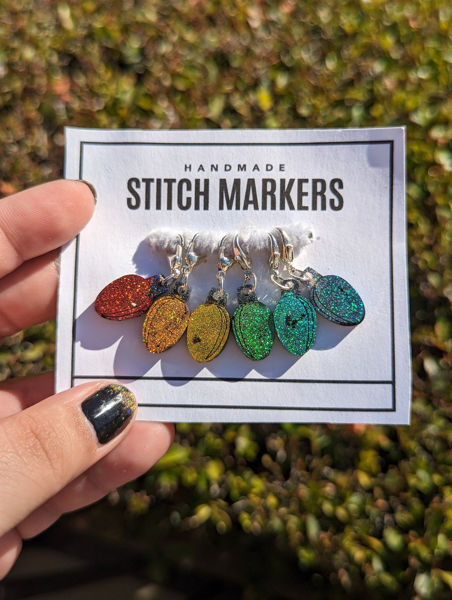 Christmas Lights Stitch Markers