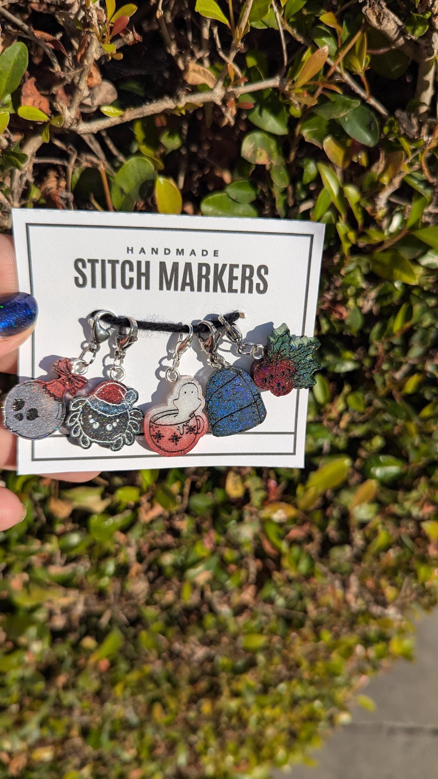 Creepy Christmas Stitch Markers