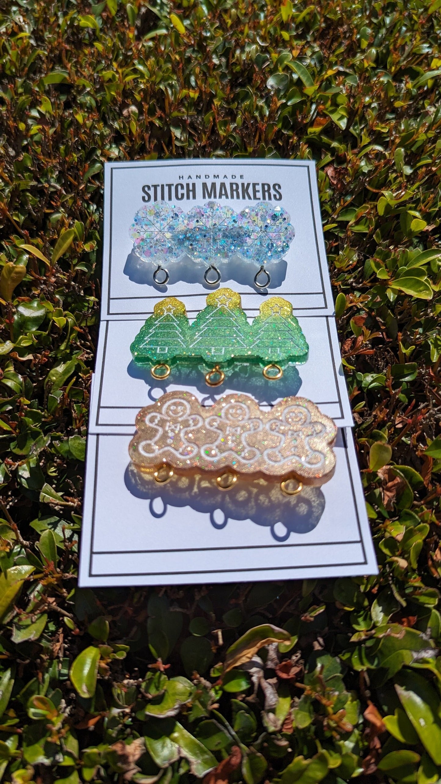 Winter Stitch Marker Pin