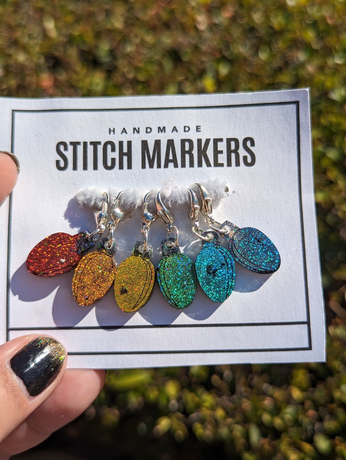 Christmas Lights Stitch Markers