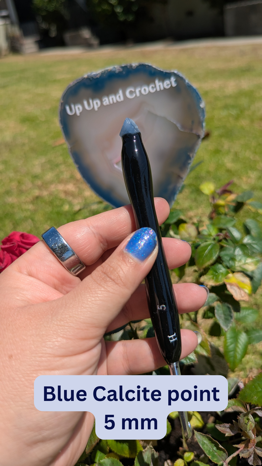 Crystal Topped Crochet Hooks