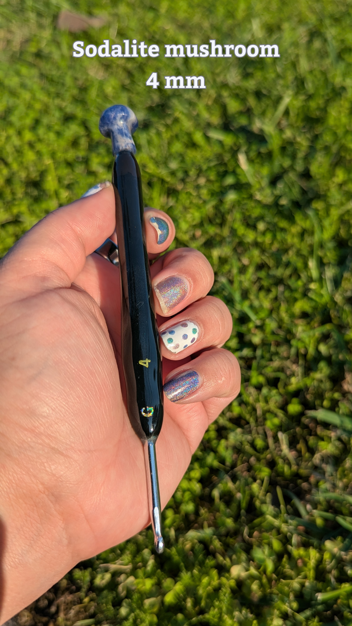 Custom Crystal topped Crochet Hooks