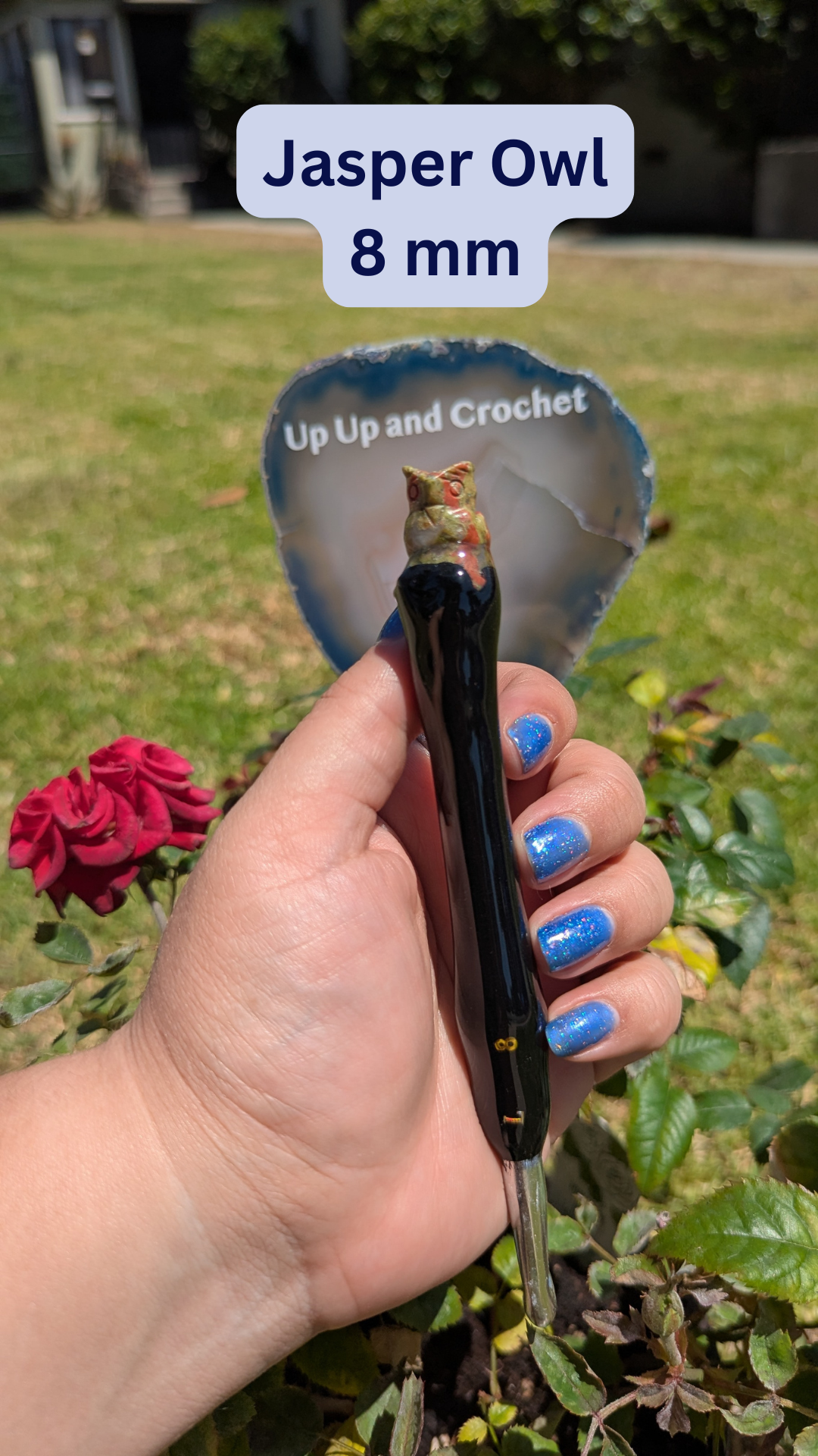 Crystal Topped Crochet Hooks