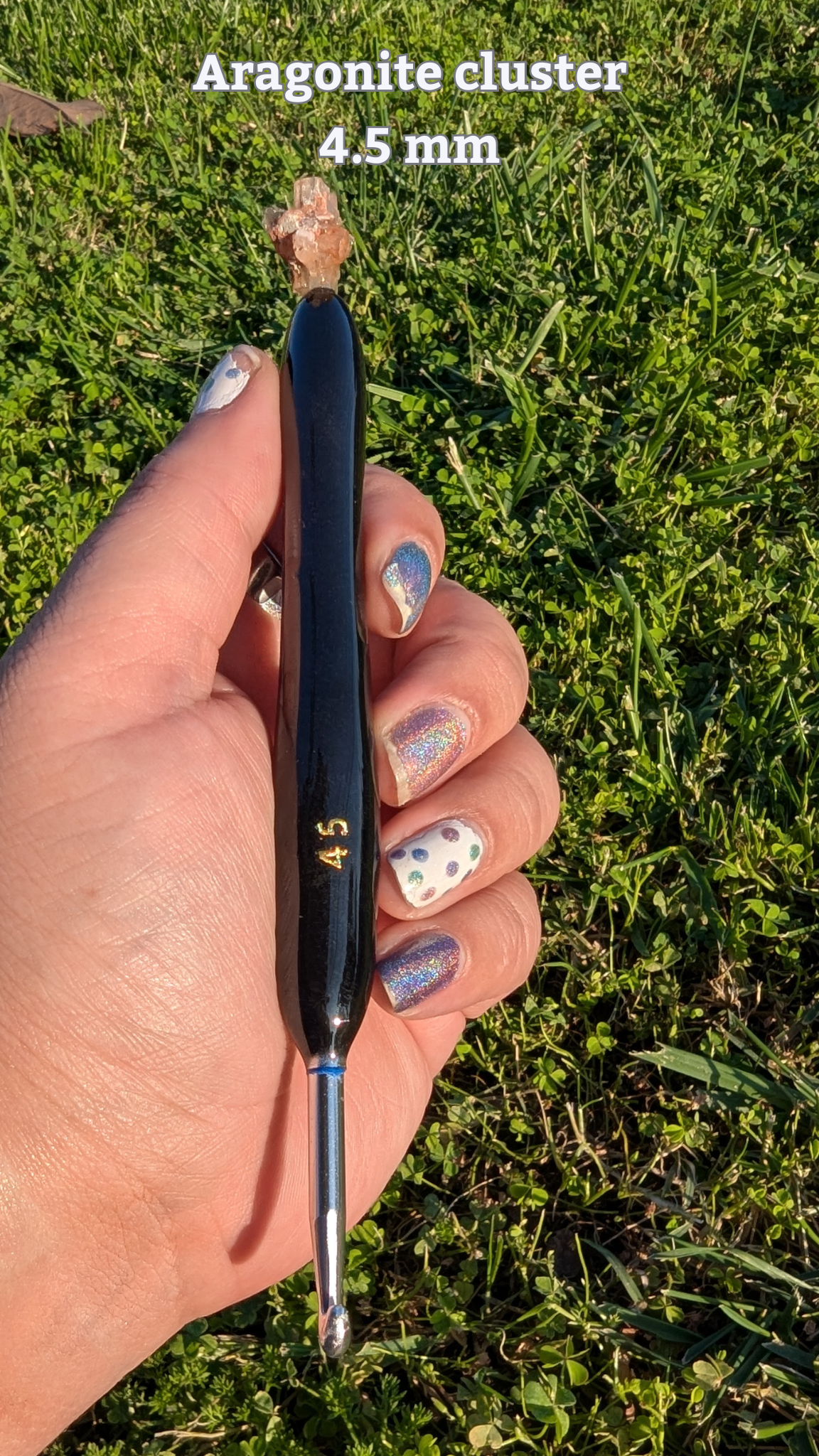 Custom Crystal topped Crochet Hooks