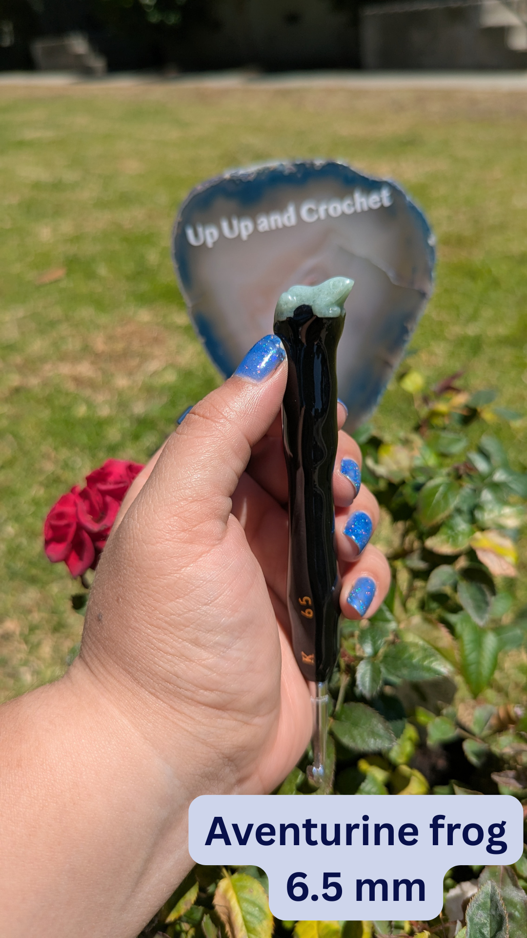 Crystal Topped Crochet Hooks