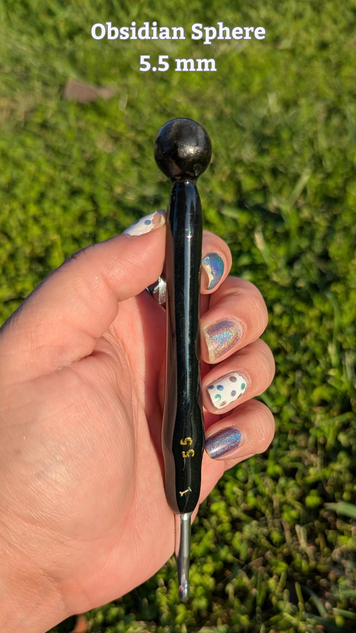 Custom Crystal topped Crochet Hooks