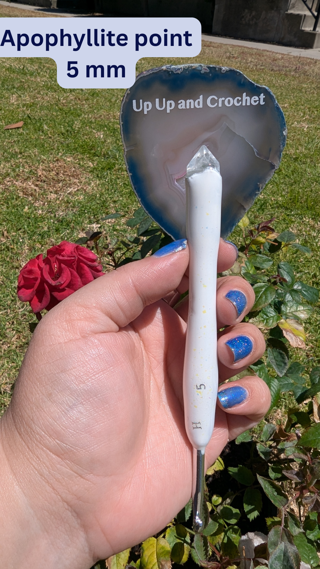 Crystal Topped Crochet Hooks