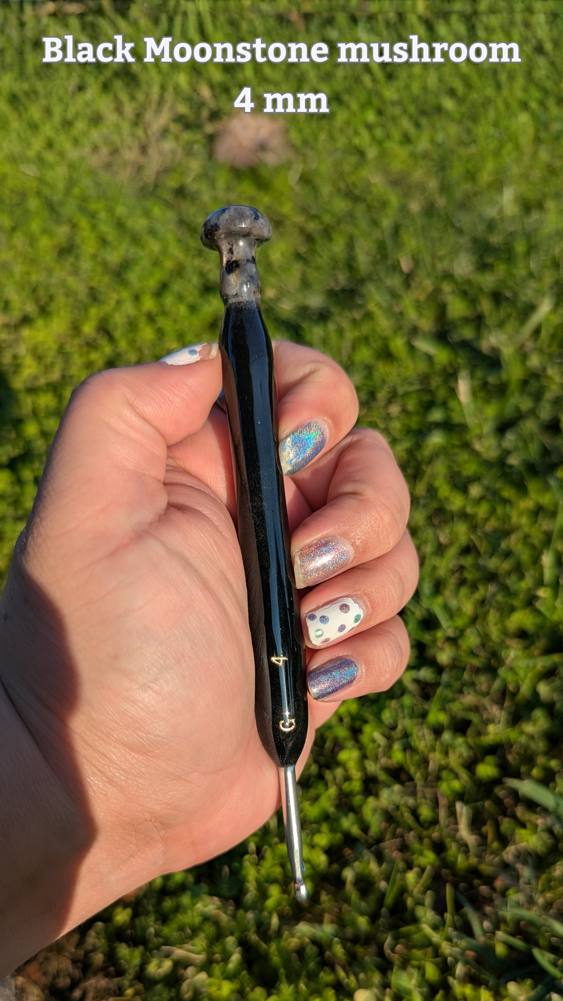 Custom Crystal topped Crochet Hooks