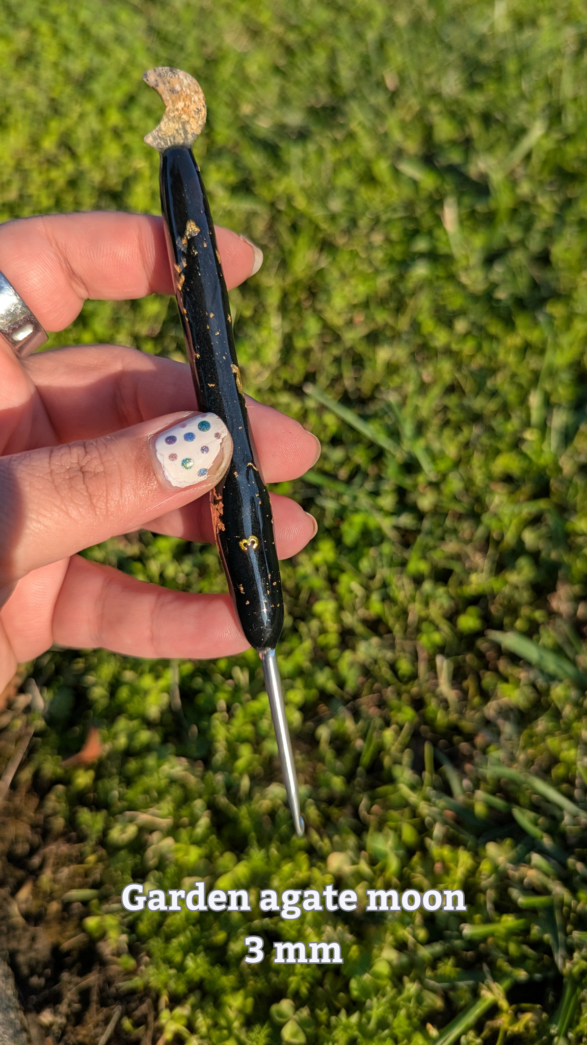 Custom Crystal topped Crochet Hooks