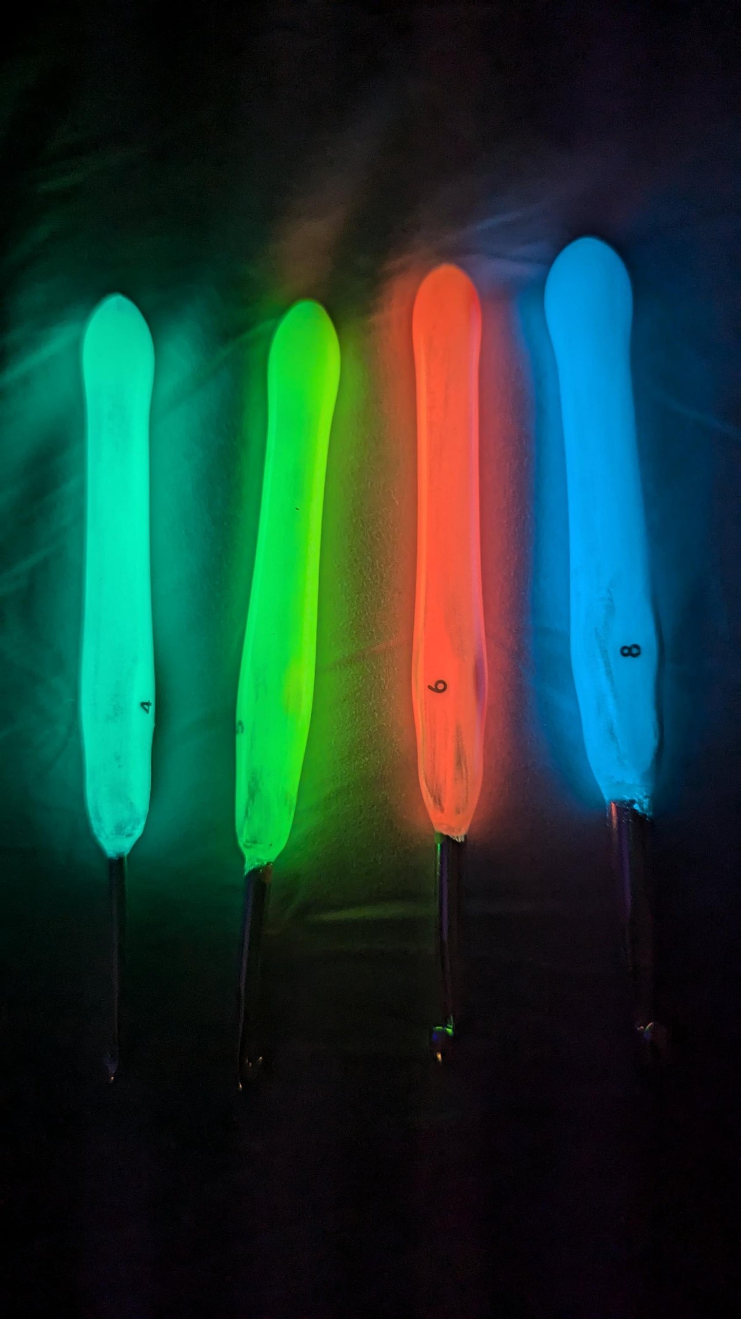 Blue Glow in the Dark Crochet Hook - novelty crochet hook, crochet gift