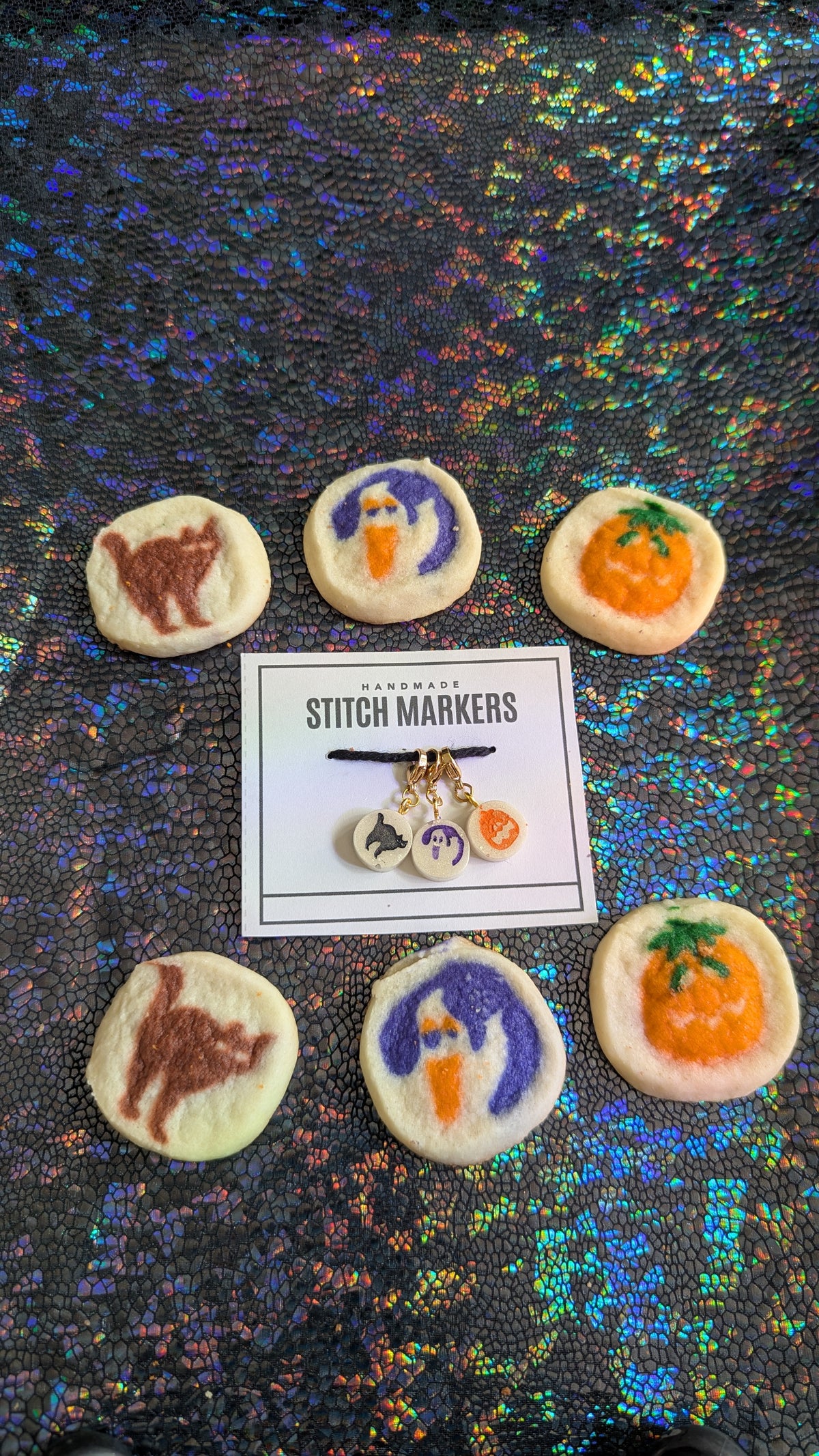Halloween Cookie stitch markers