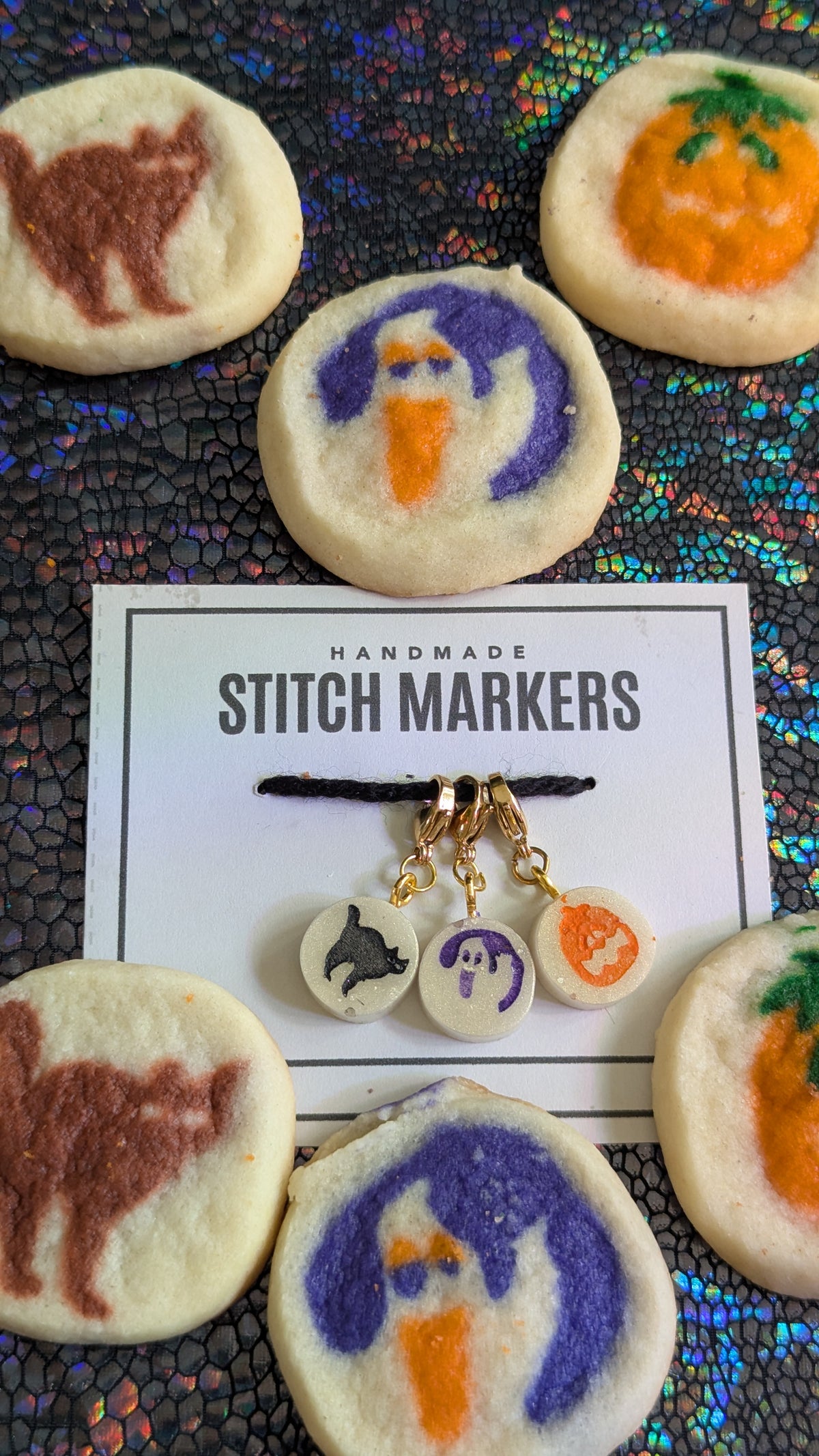 Halloween Cookie stitch markers