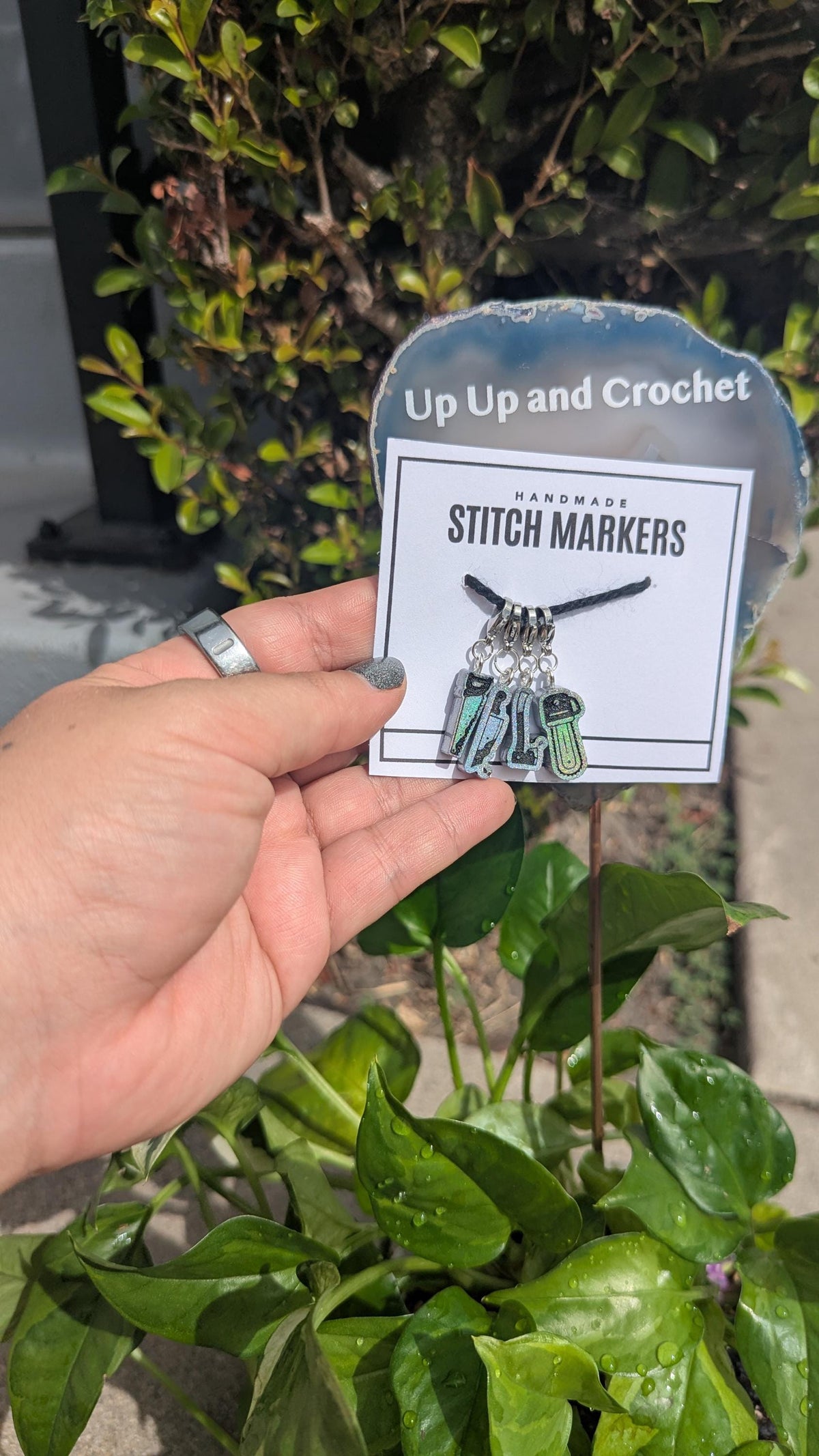 Creepy Tools Stitch Markers - Horror progress keeper, spooky season crochet gift, knitting notion