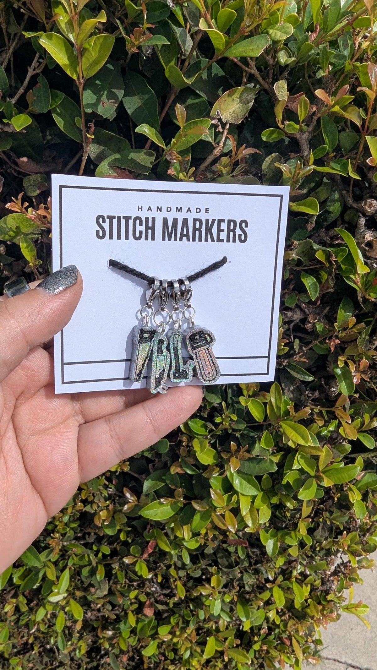 Creepy Tools Stitch Markers - Horror progress keeper, spooky season crochet gift, knitting notion