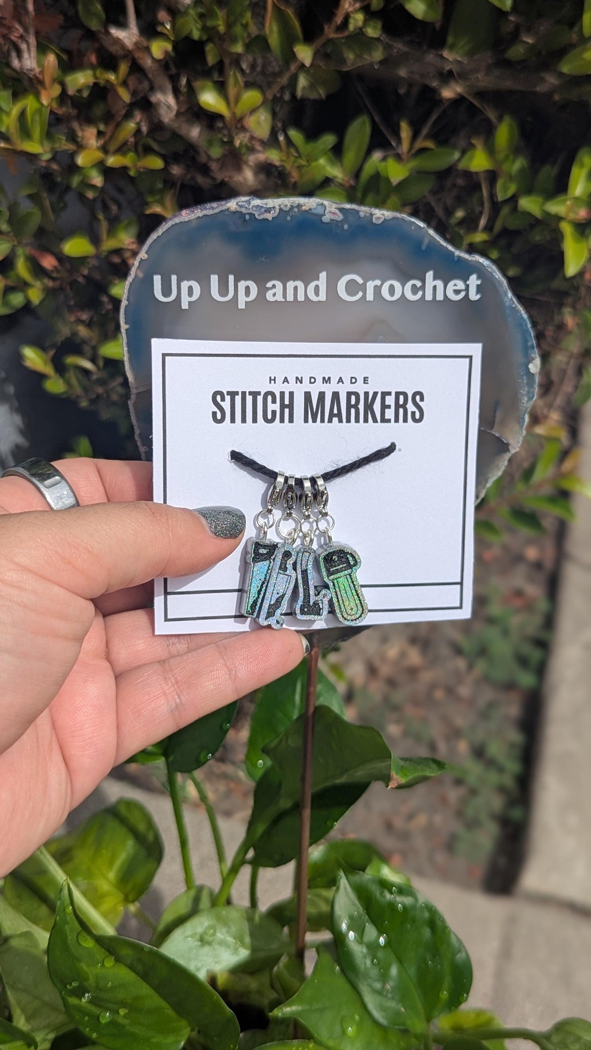 Creepy Tools Stitch Markers - Horror progress keeper, spooky season crochet gift, knitting notion