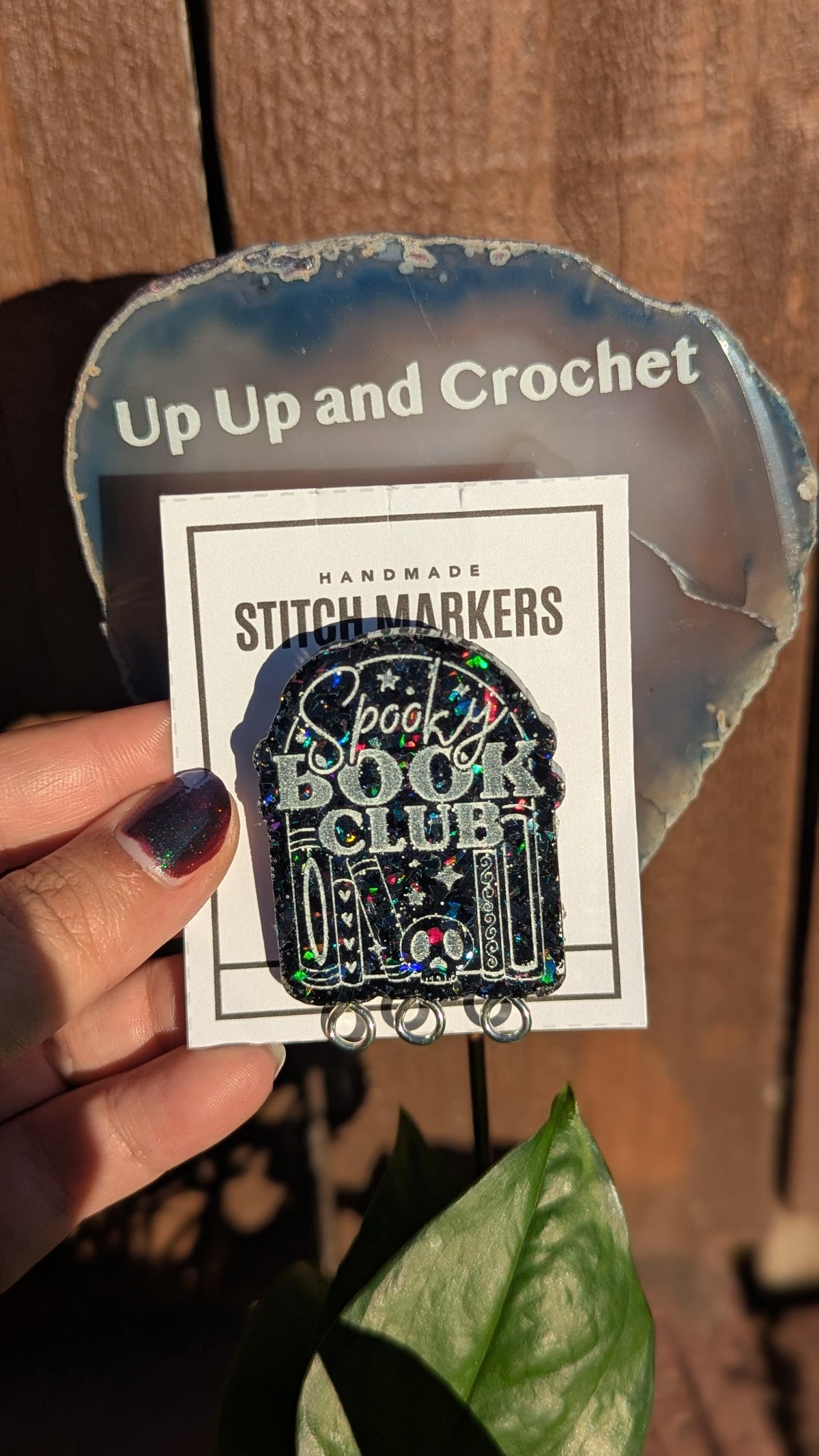 Spooky Book Club - stitch marker pin holder