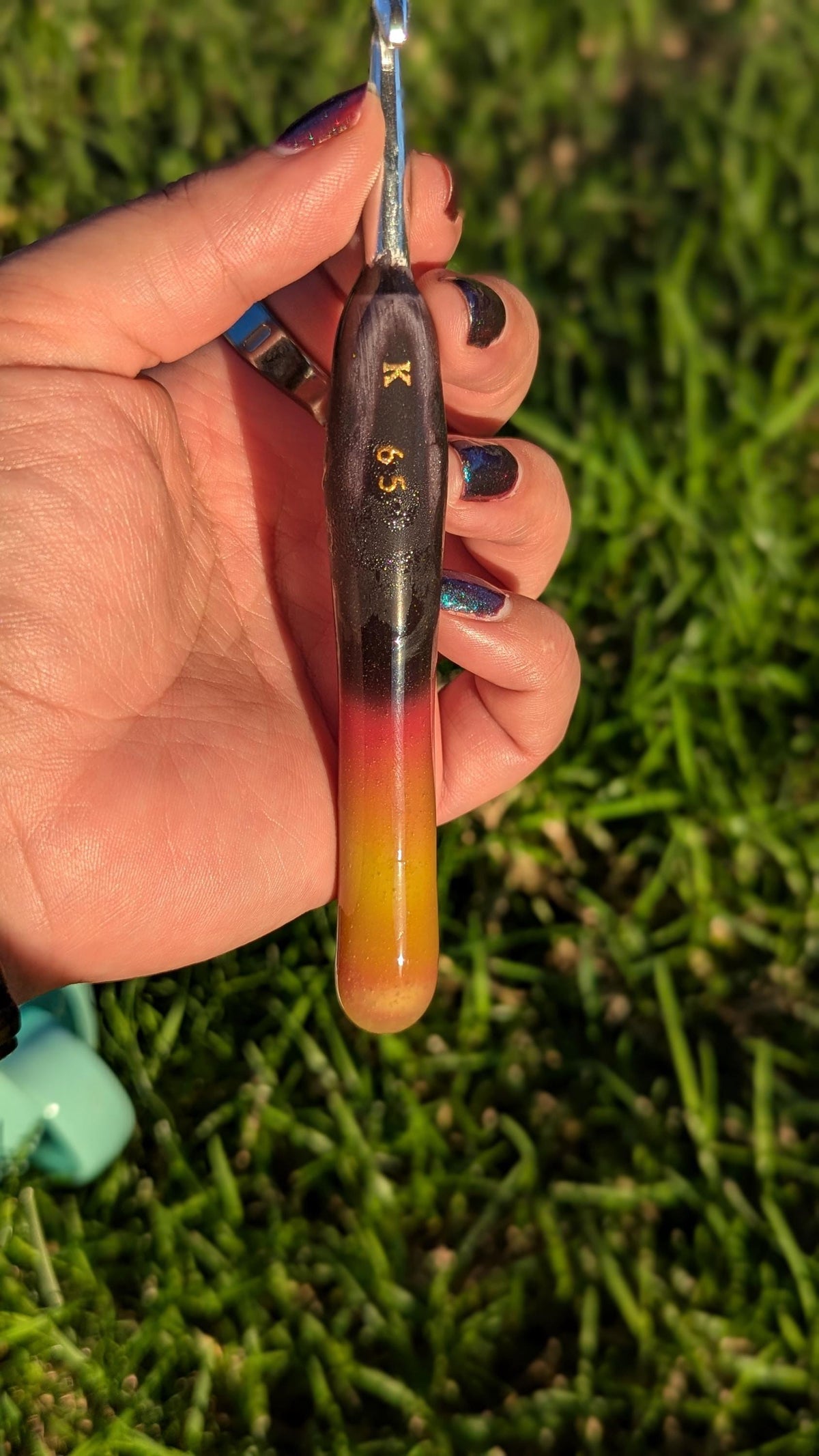 Black to Red to Yellow Color Changing Crochet Hook: Halloween Crochet Hook