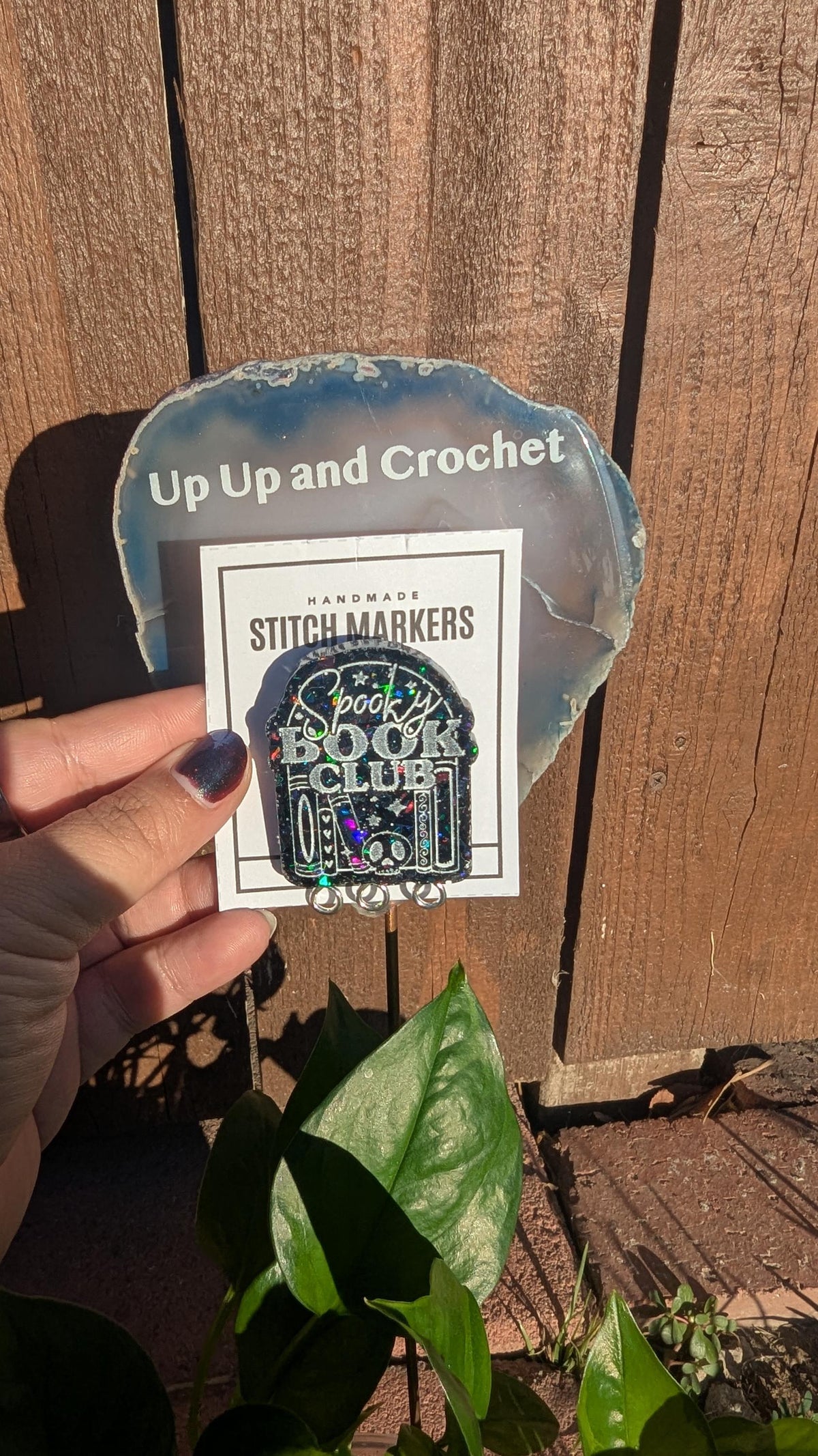 Spooky Book Club - stitch marker pin holder