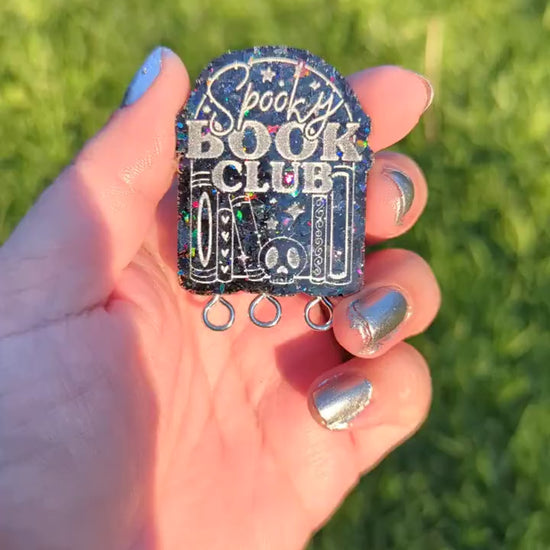 Spooky Book Club - stitch marker pin holder